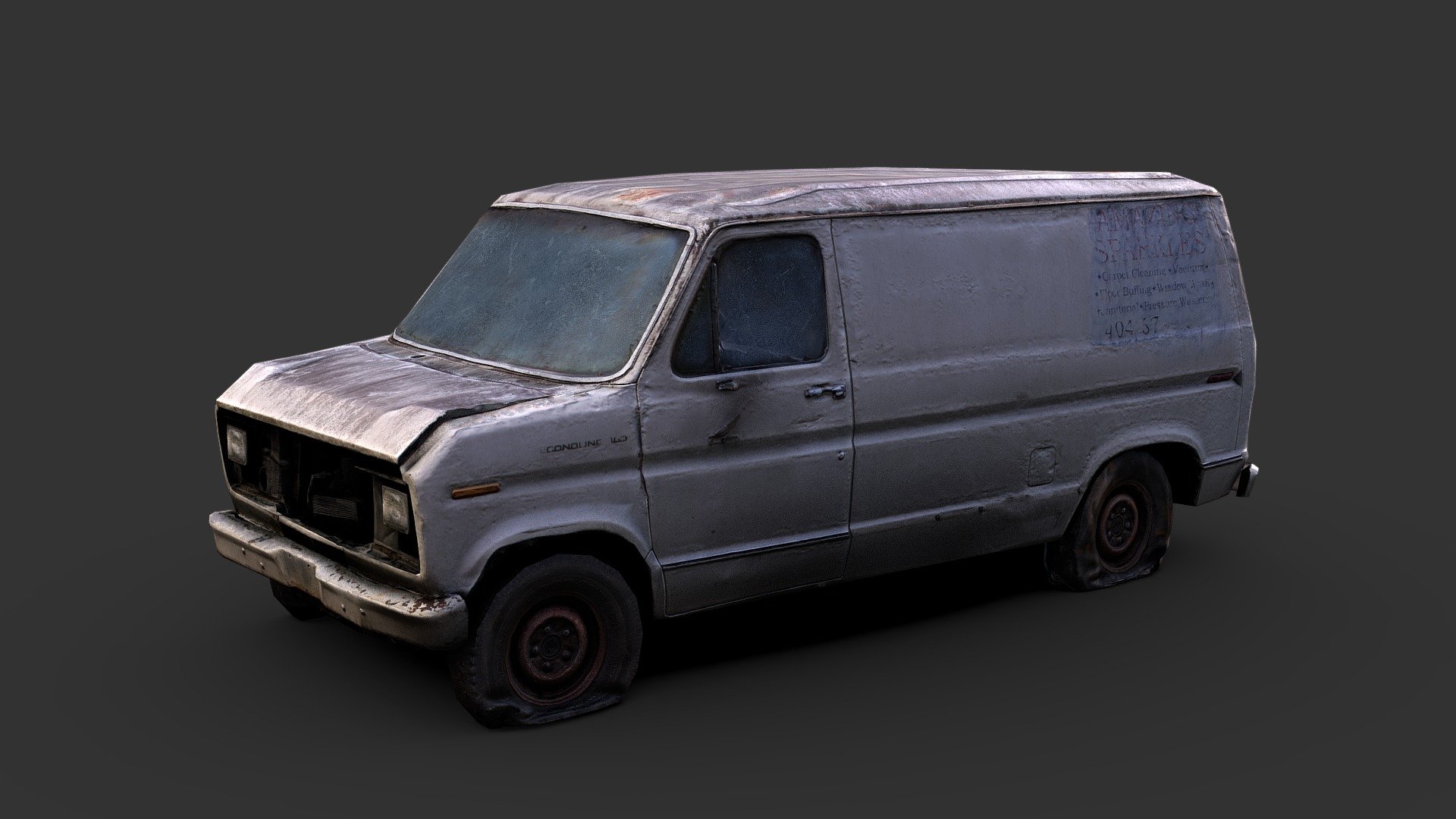 Graffiti Van Template 3d model