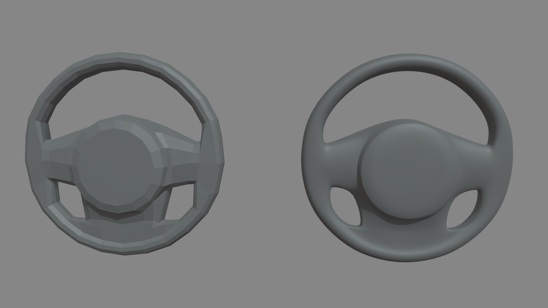 Steering Wheel Car Custom 3d model