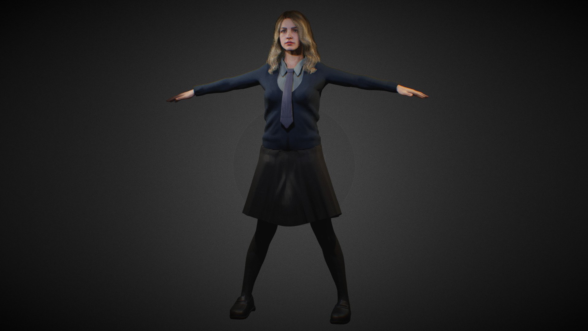 University Student 3d model