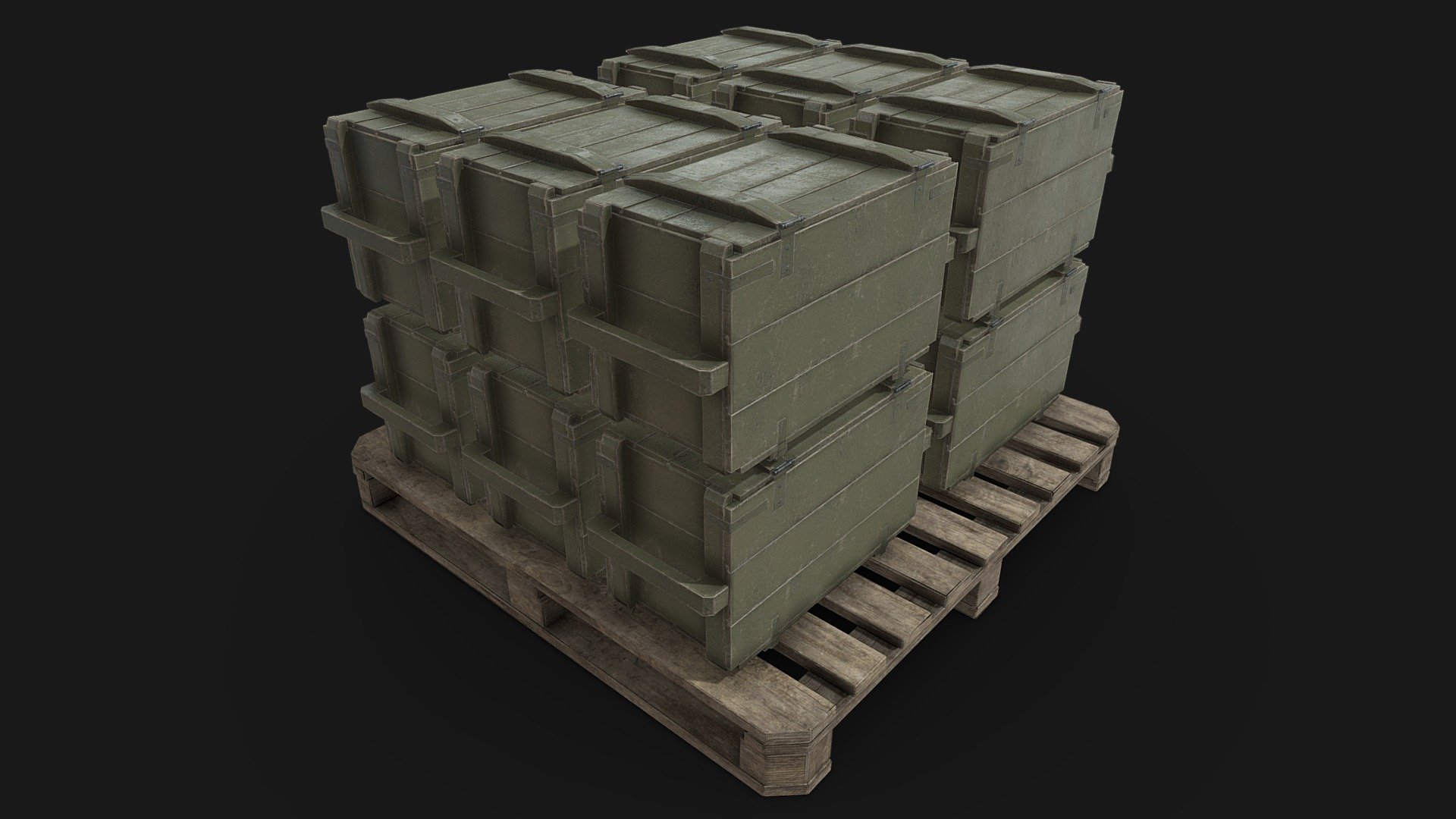 Military Cargo Case 01 3d model