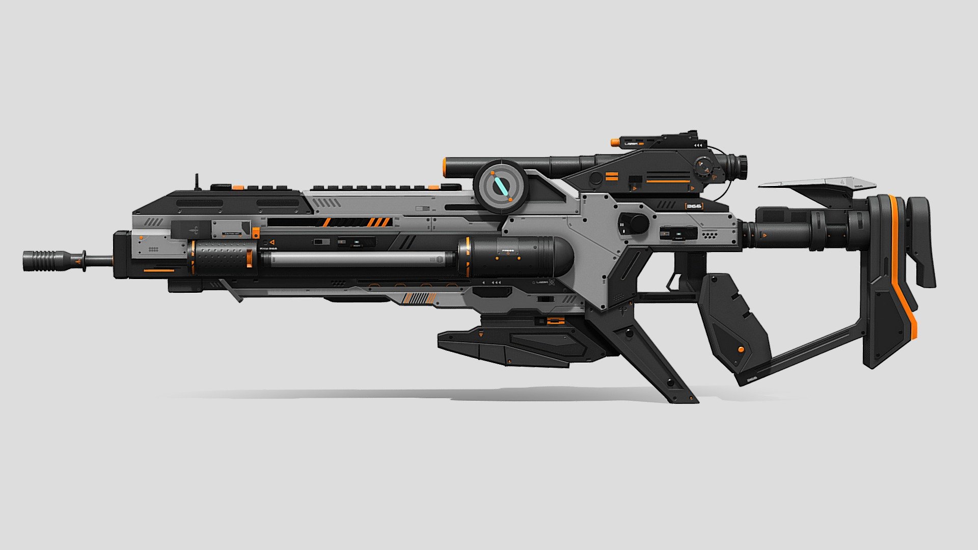 Sci-fi Rifle_RXM366 3d model