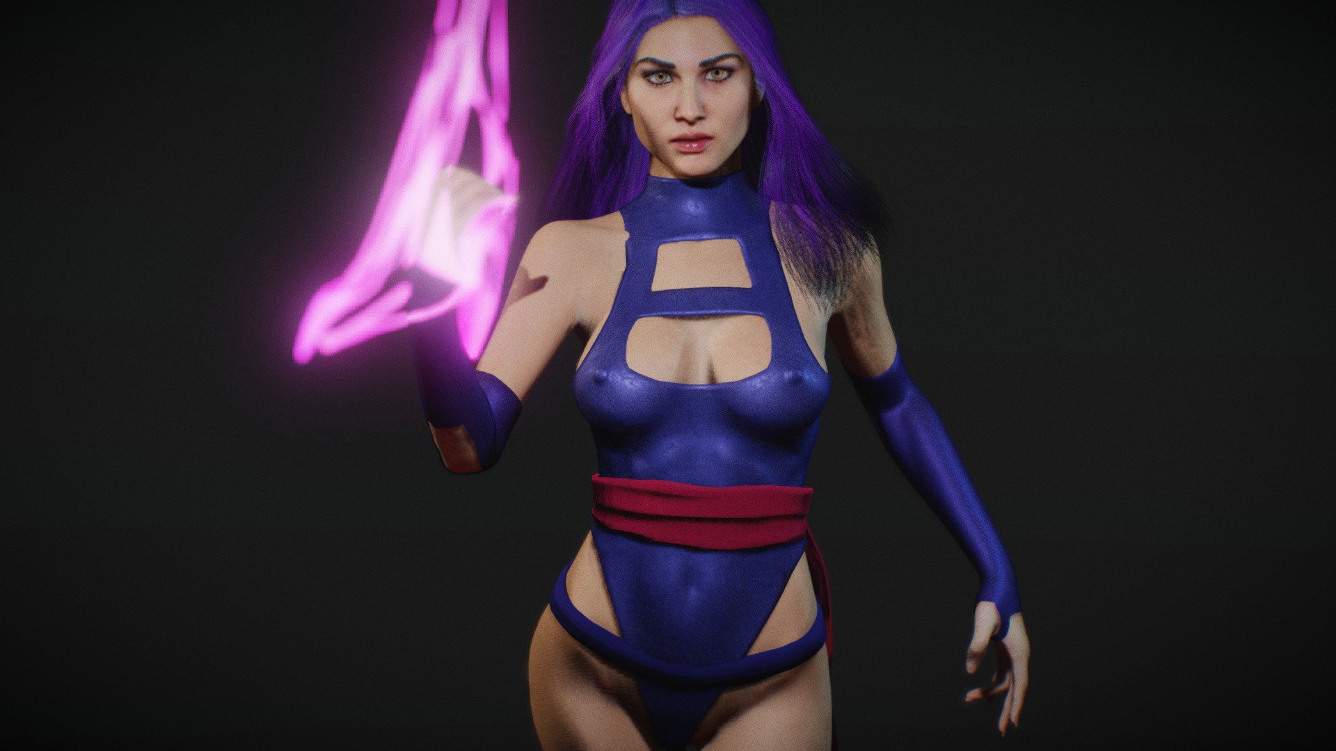 Psylocke Cosplay 3d model