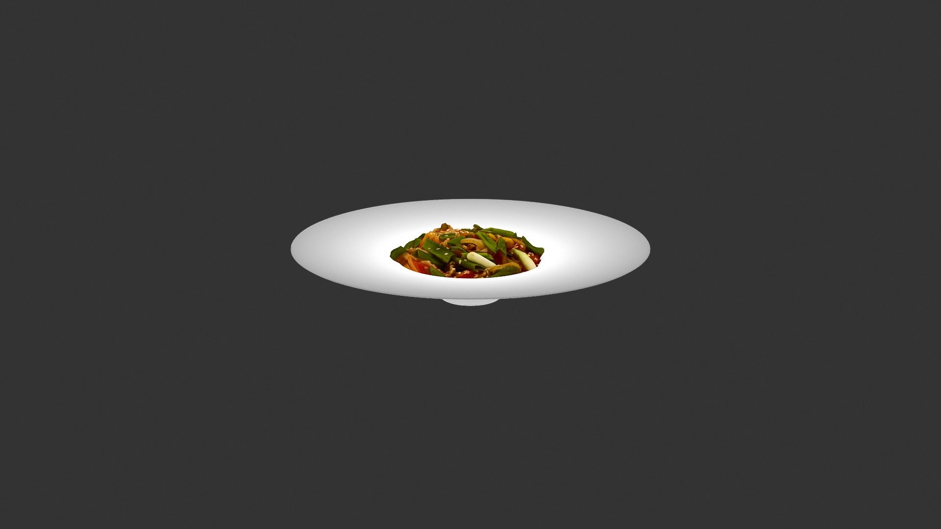 Rice Noodles With Vegetables 3d model