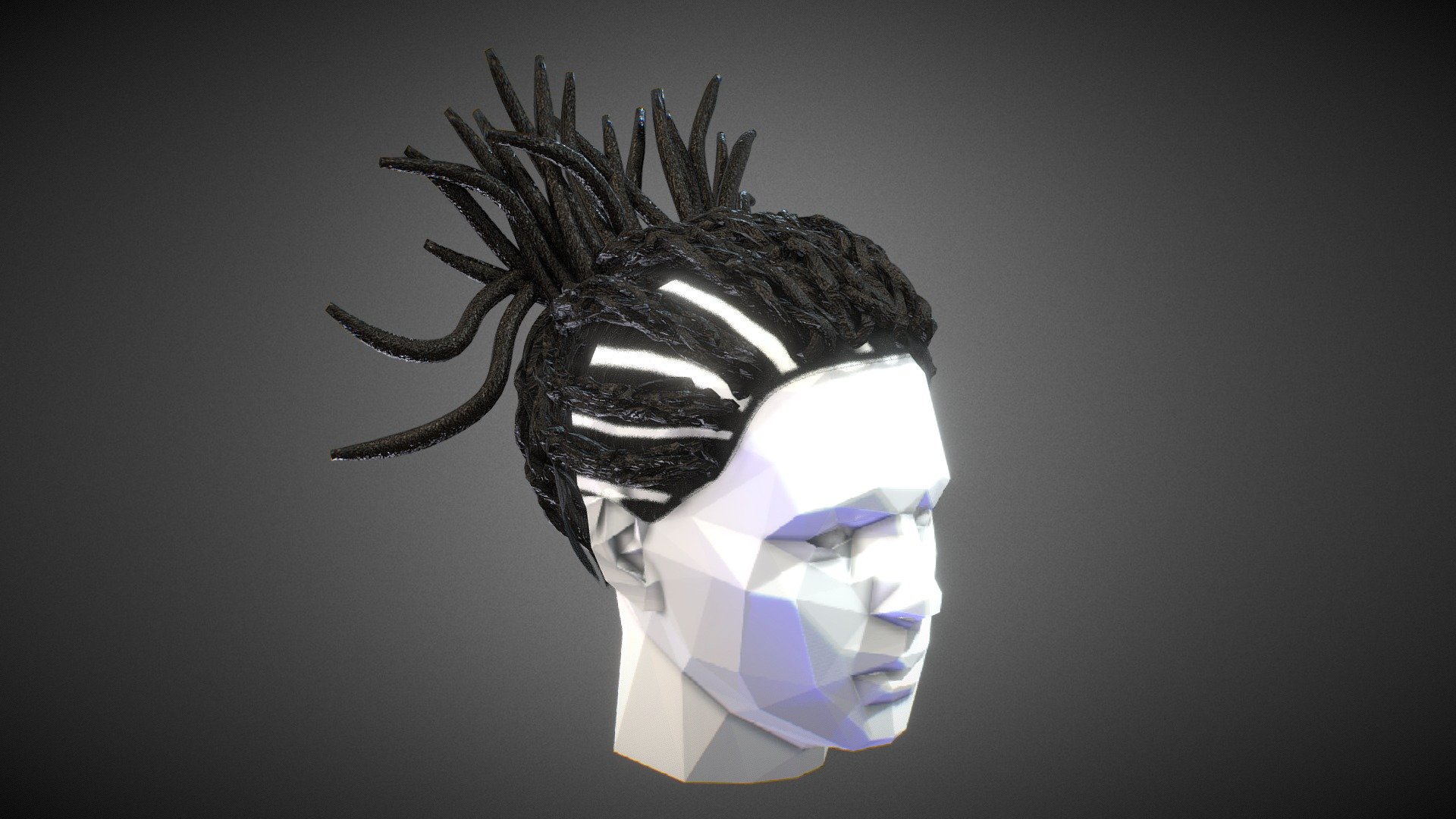 Lil Baby Inspired Hair 3d model