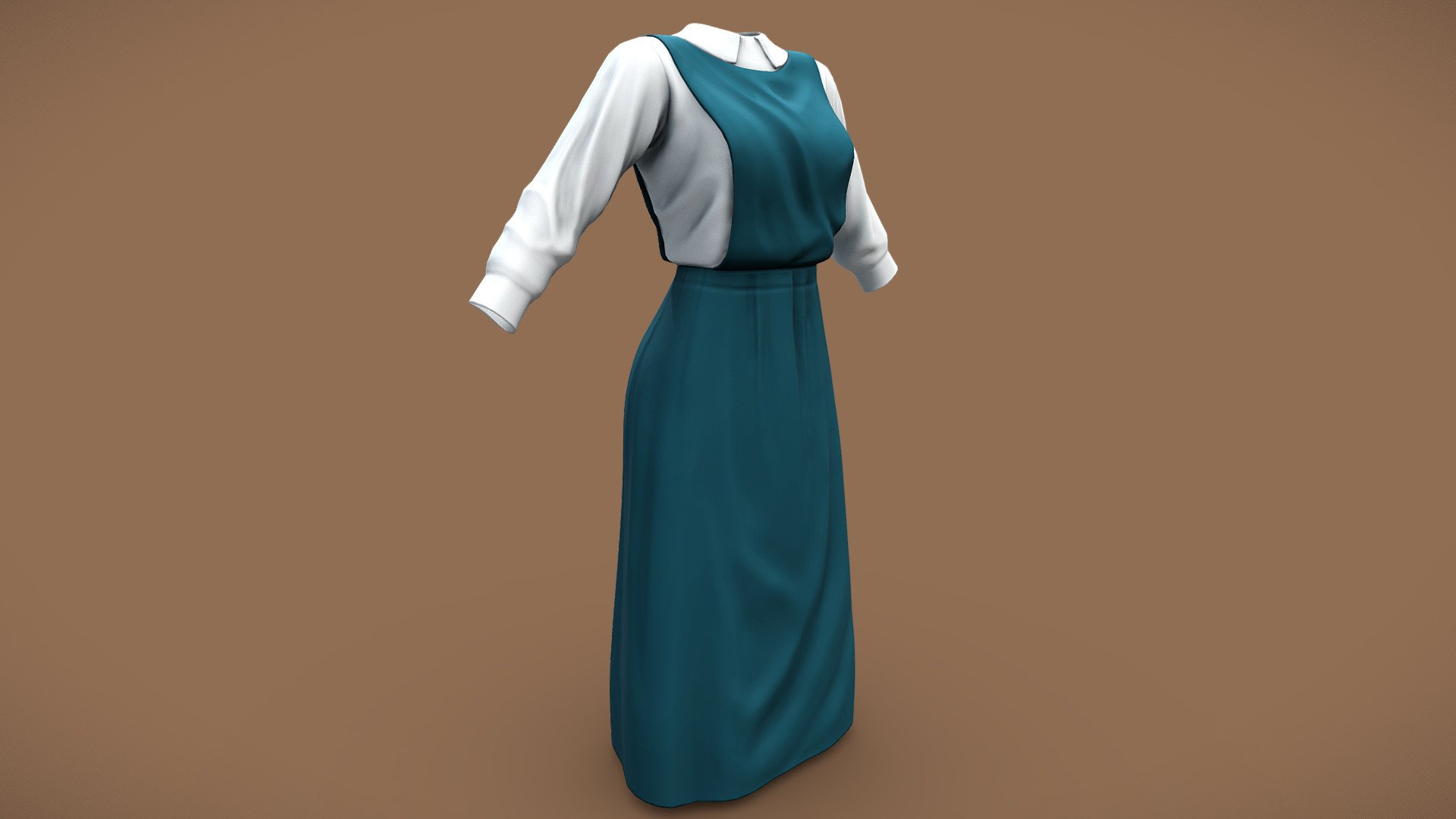 Anime Maid Or School Uniform Dress 3d model