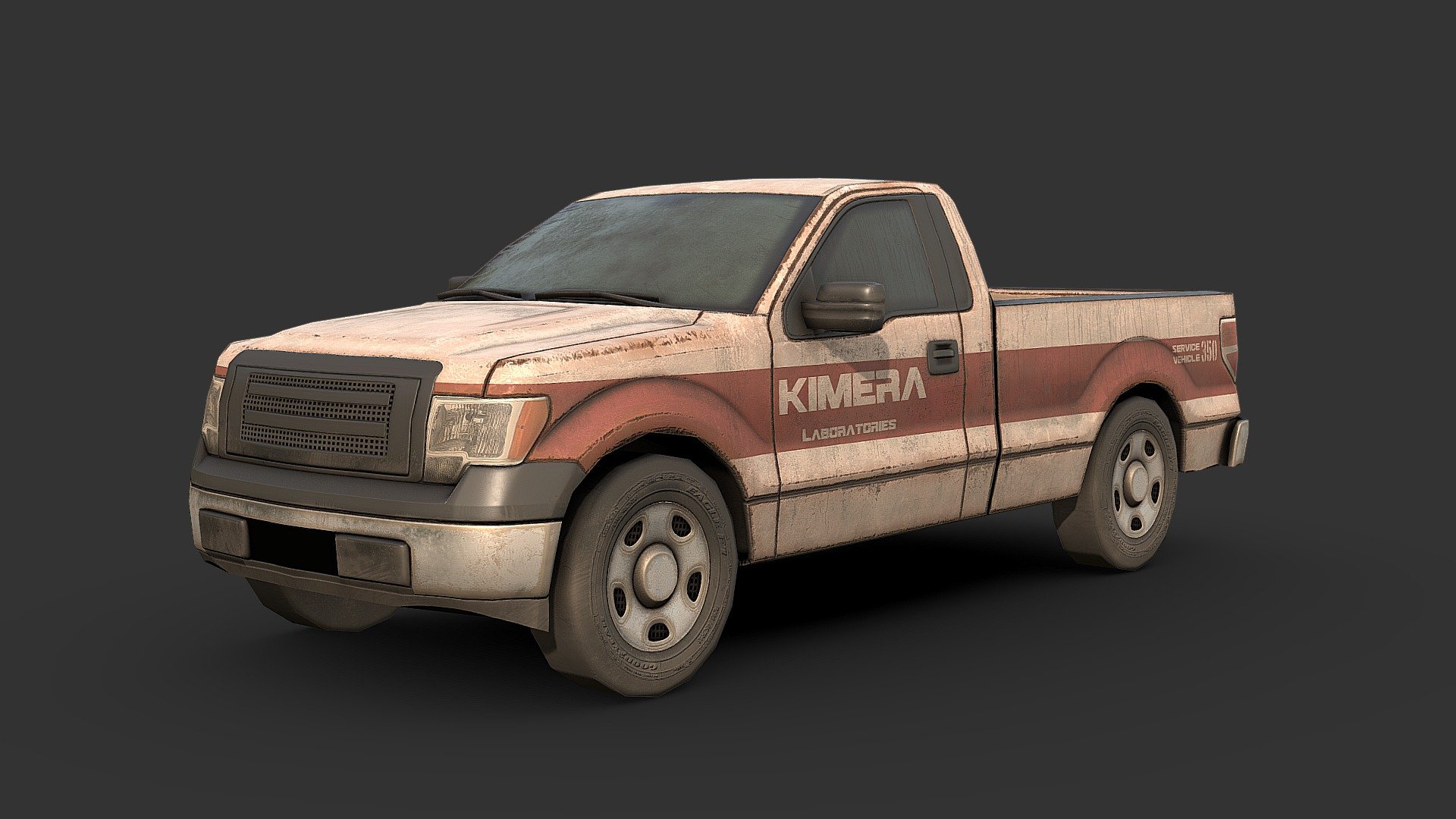 Abandoned Company Truck 3d model