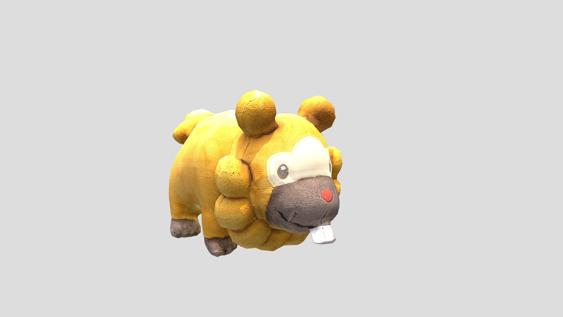 Bidoof Pokemon Plush 3d model