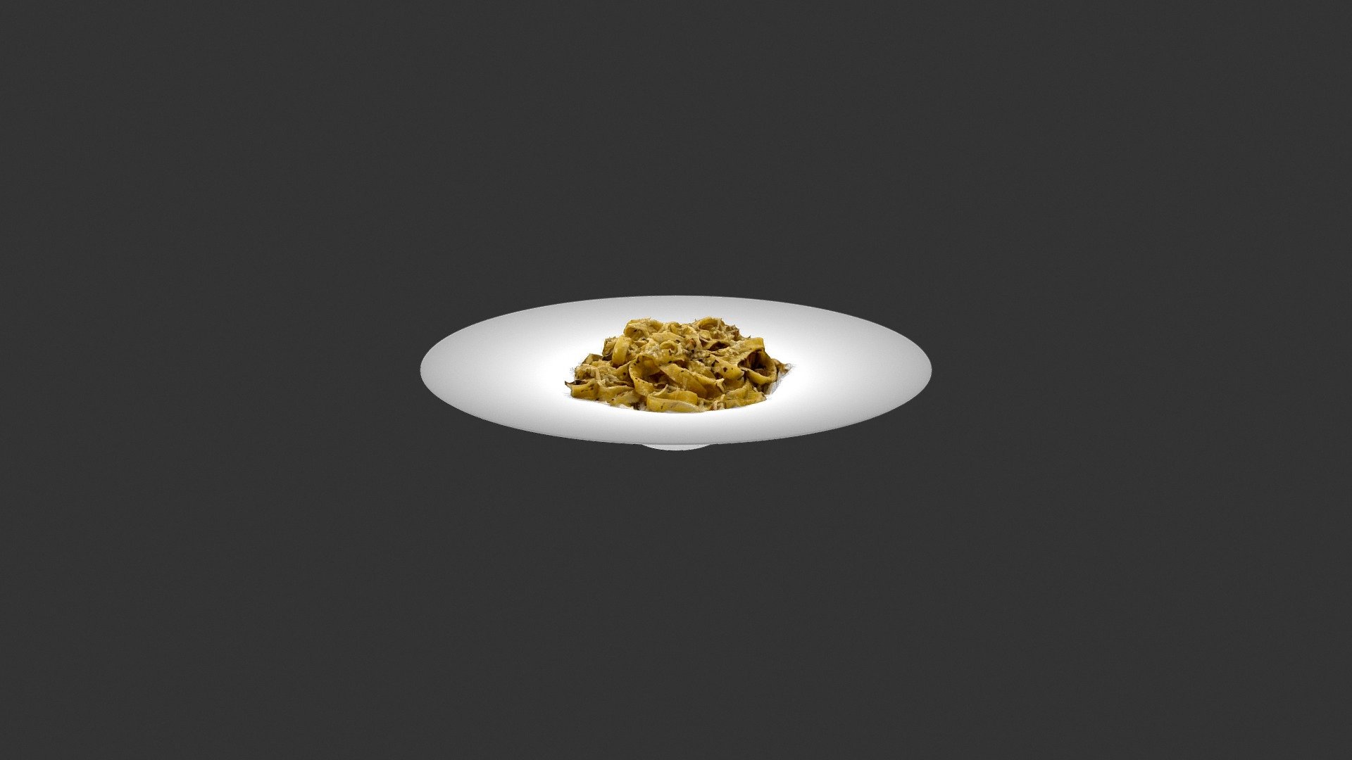 Fetucini Paste With Mushrooms And Chicken 3d model