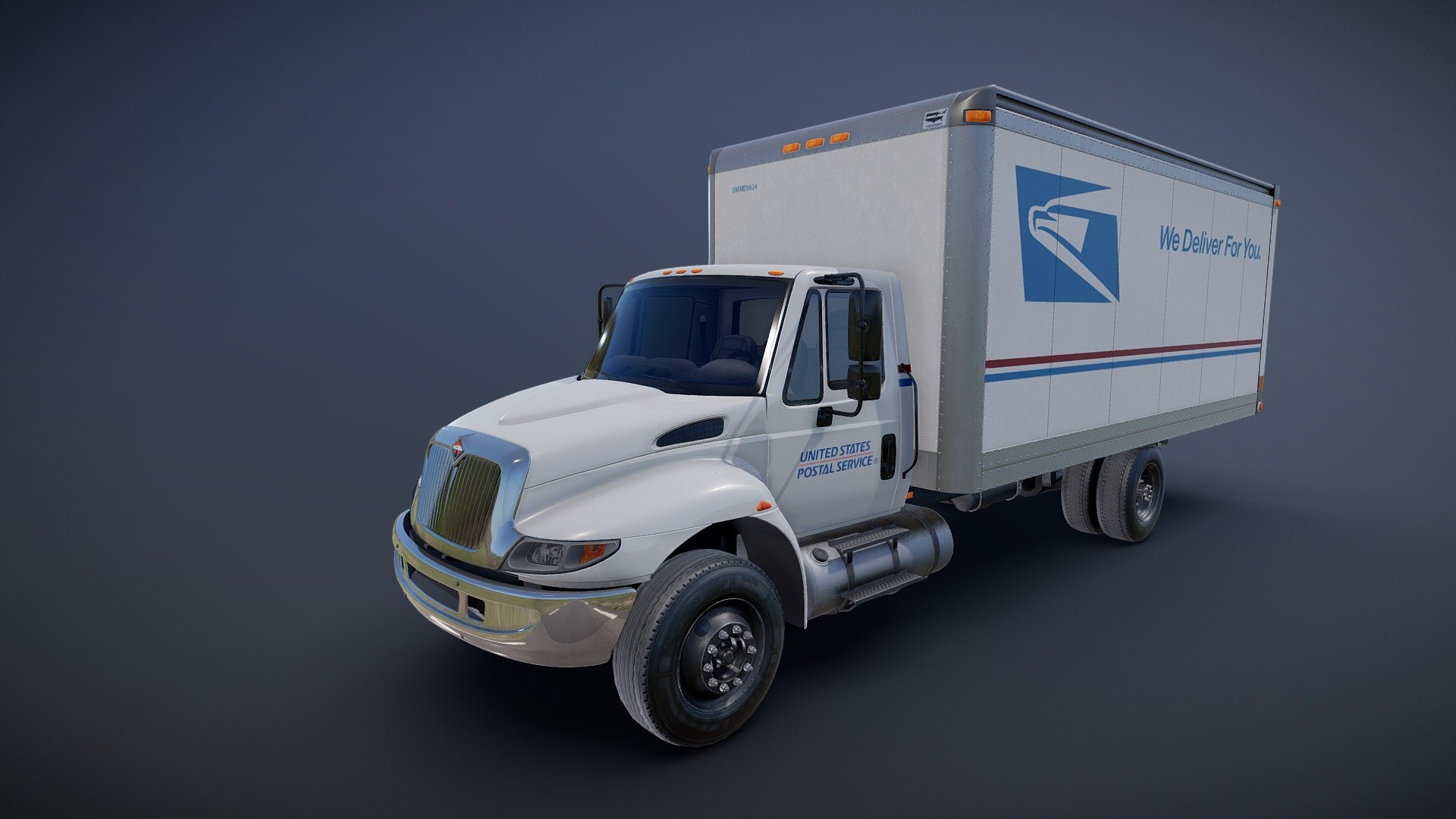 Mail box truck 3d model