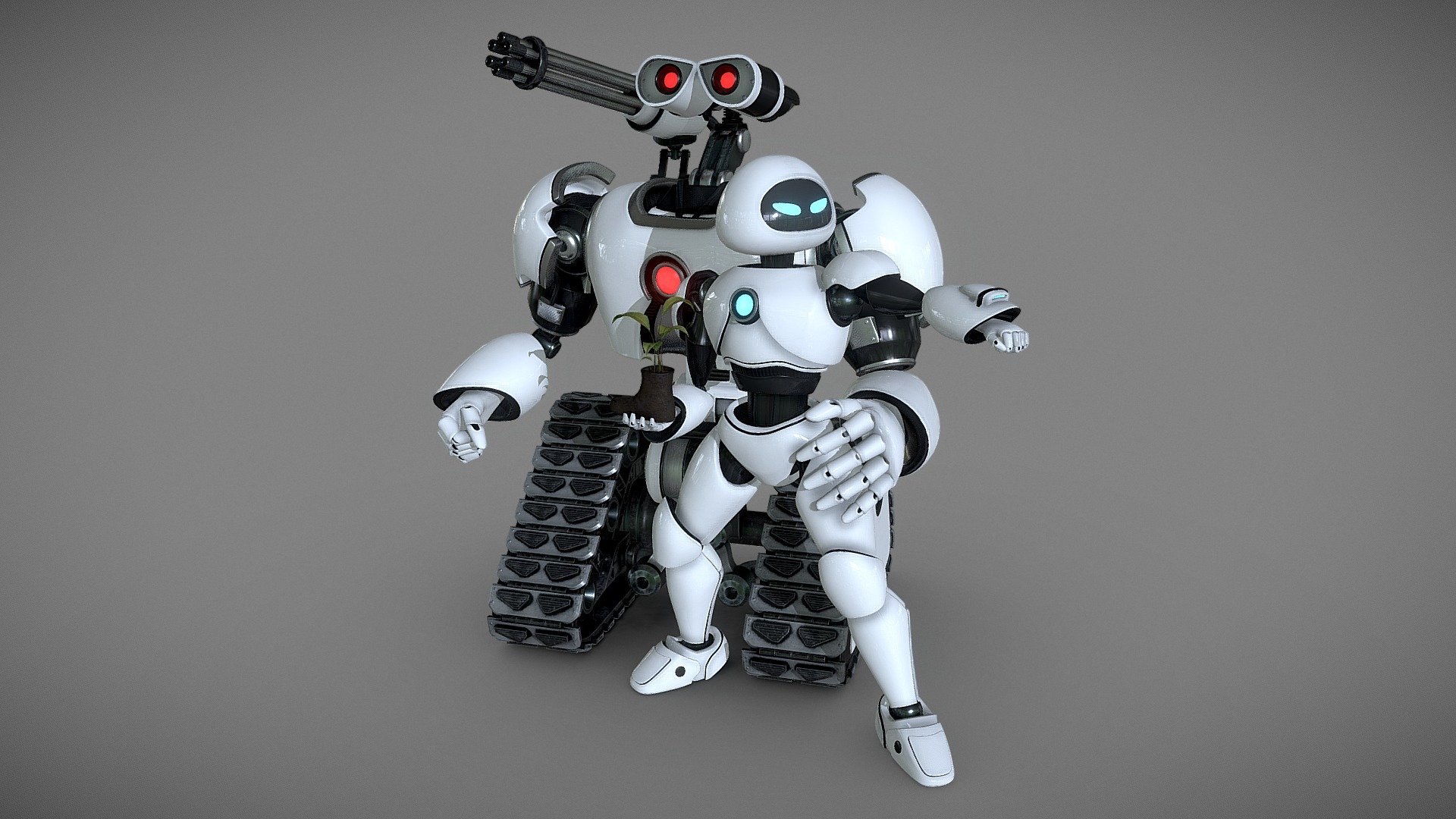 Wall-E and Eve 3d model