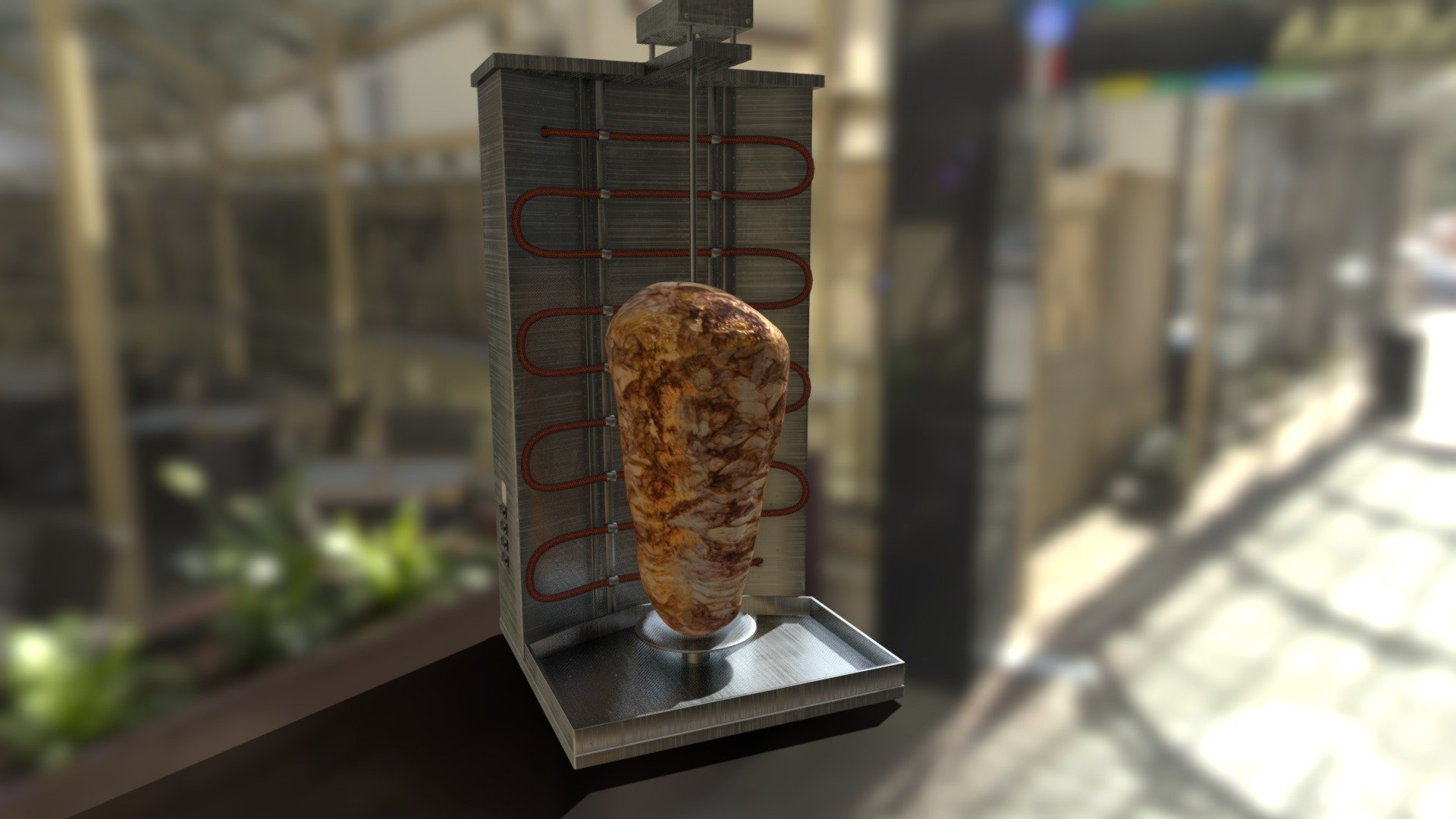 Kebab grill 3d model