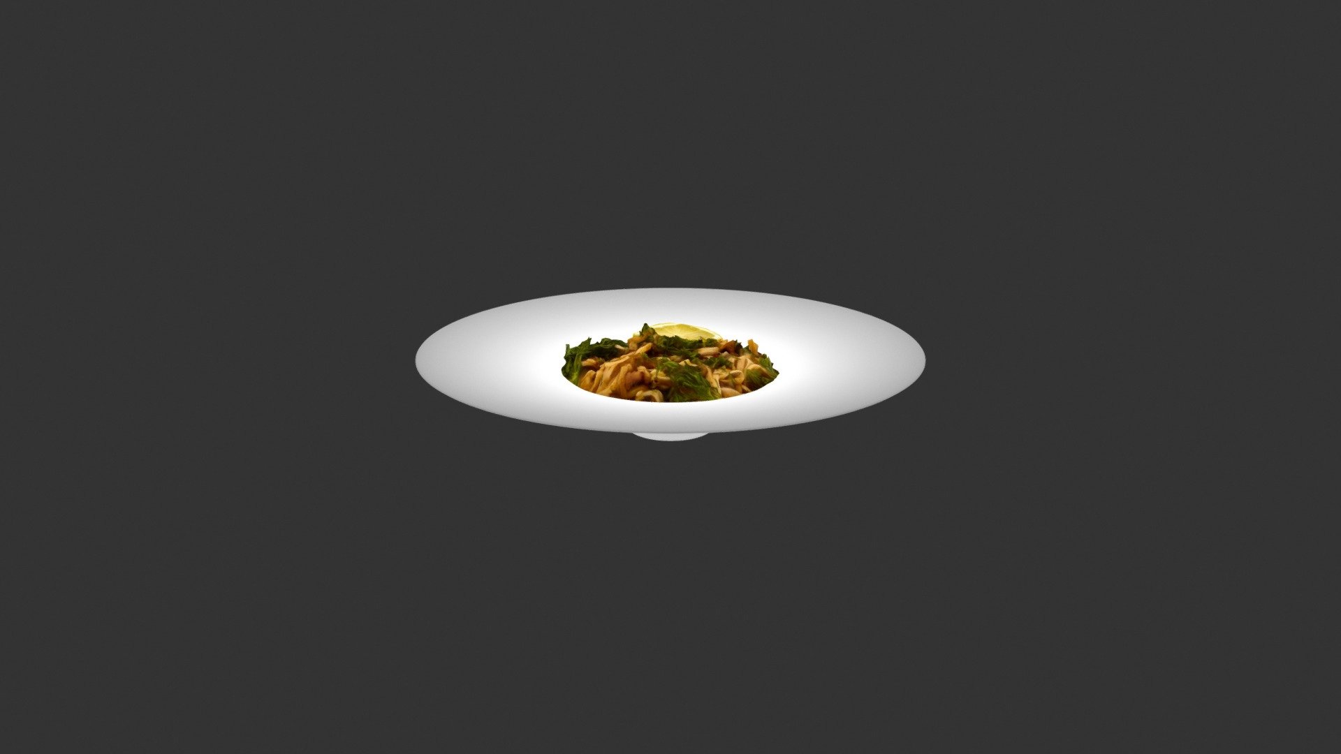 Rice Noodles With Seafood 3d model