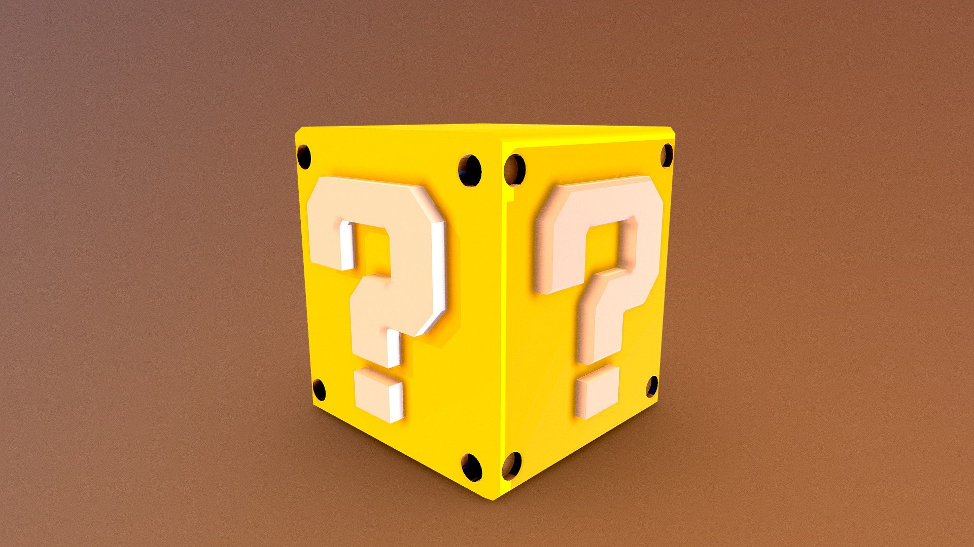 Question Mark Block (Super Mario Bros) 3d model