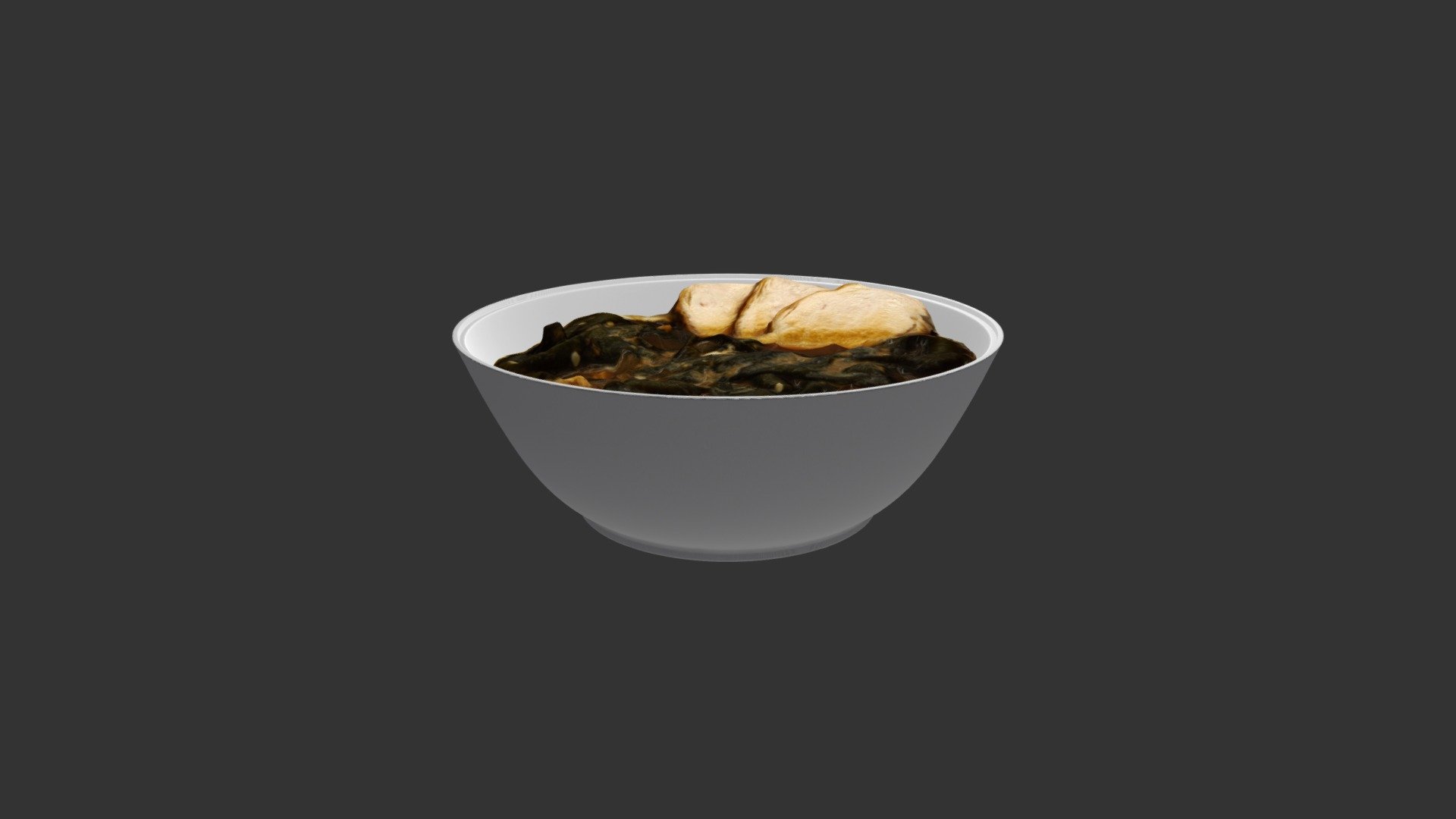 Miso Soup With Chicken 3d model