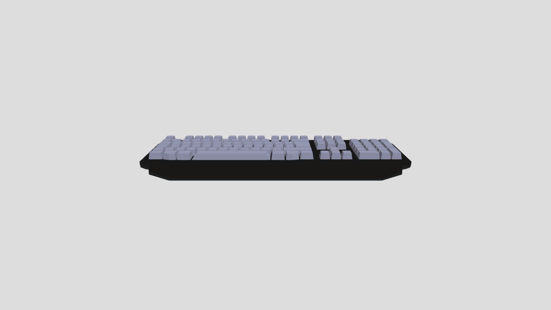 Low Poly Keyboard 3d model