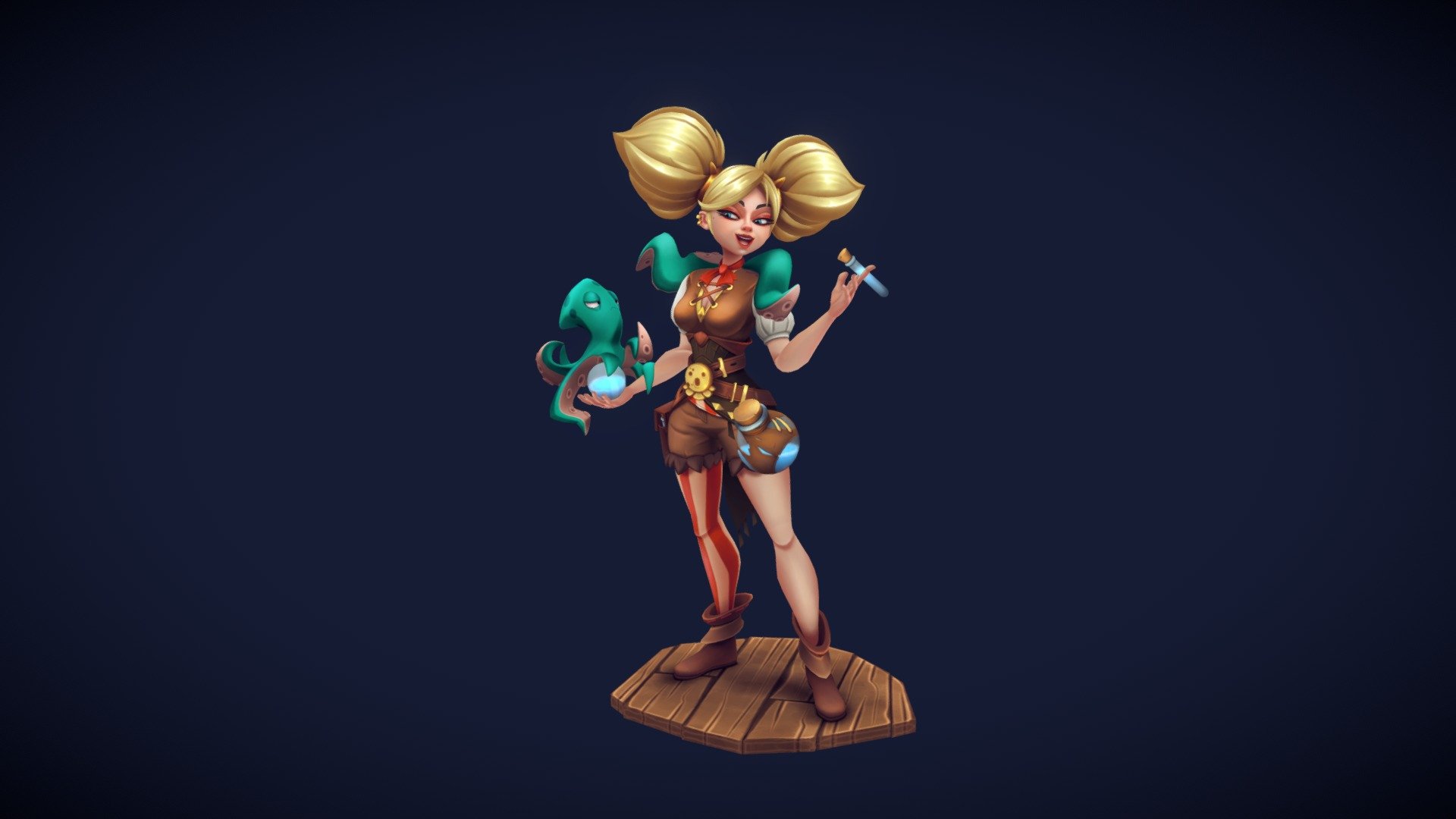 Pirate Girl 3d model