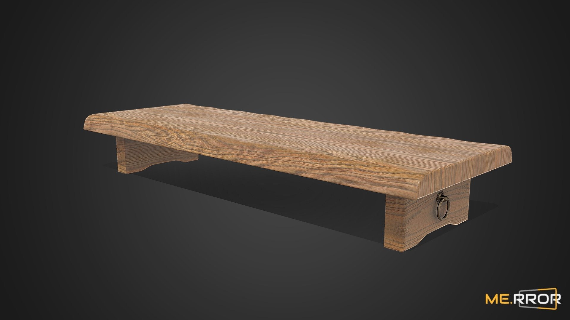 [Game-Ready] Traditional Wooden Low Table 3d model