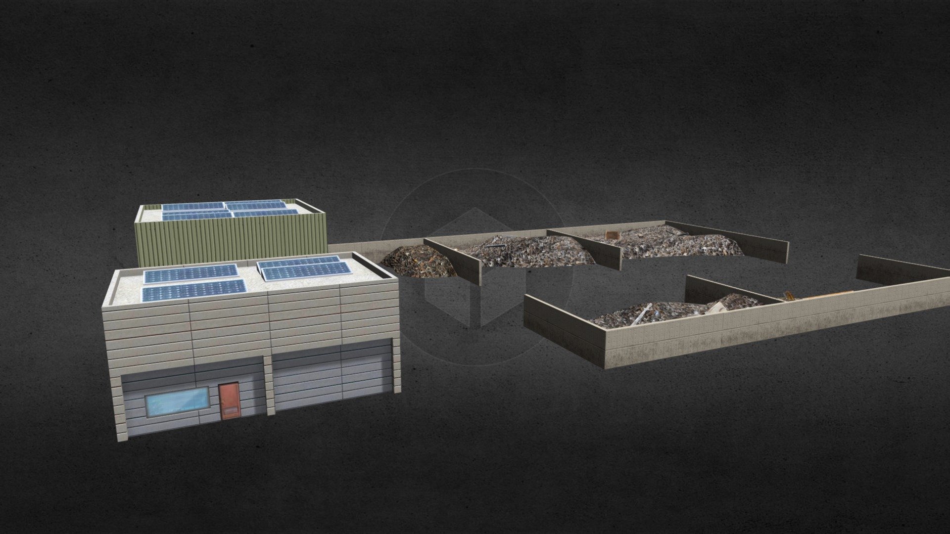 Modular Recycling Center 3d model