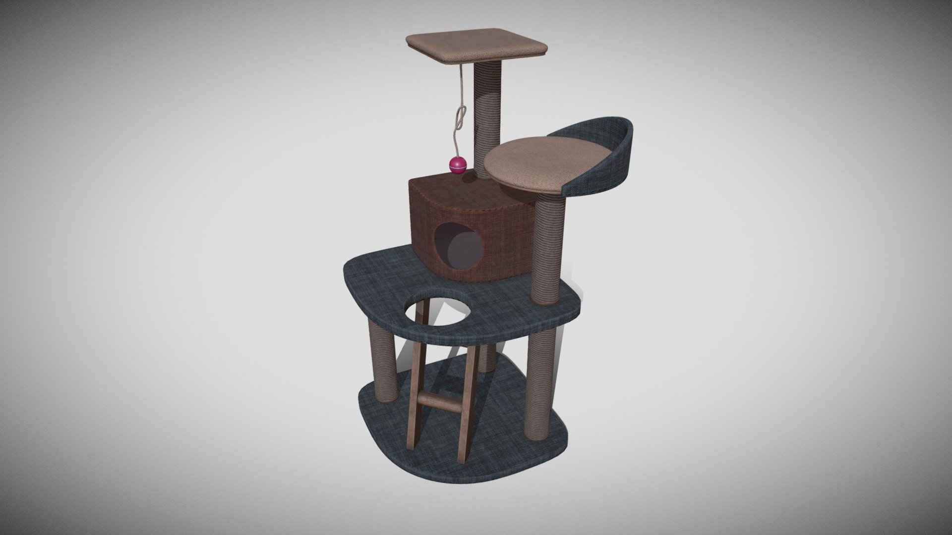 Cat tree house 3d model