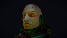 Space Marine Head [Animated