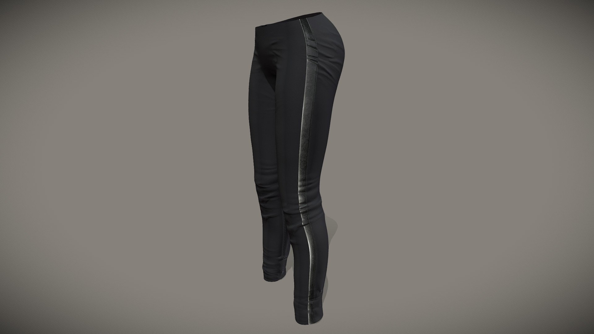 Female Black Leggings 3d model