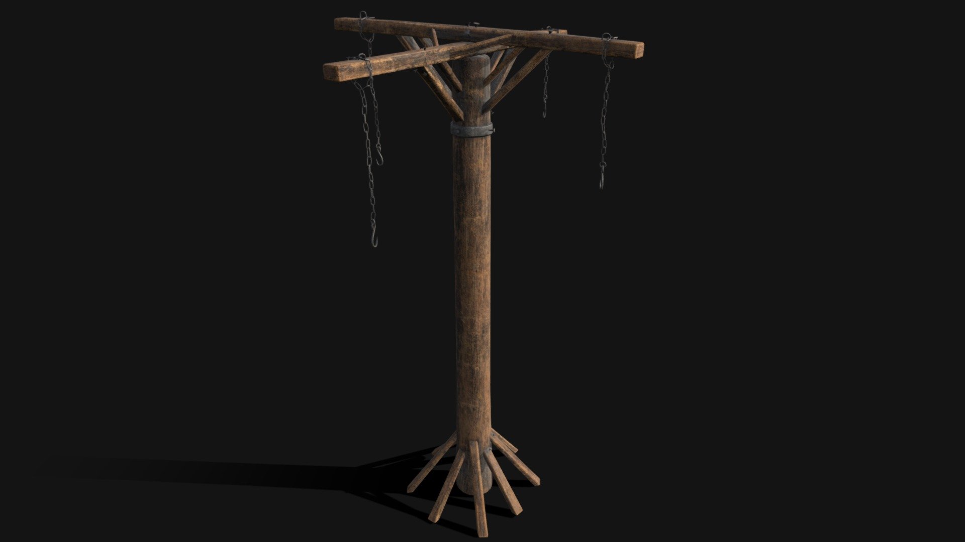 Medieval Gallow Pole 3d model