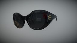 Balenciaga Hourglass Round Sunglasses