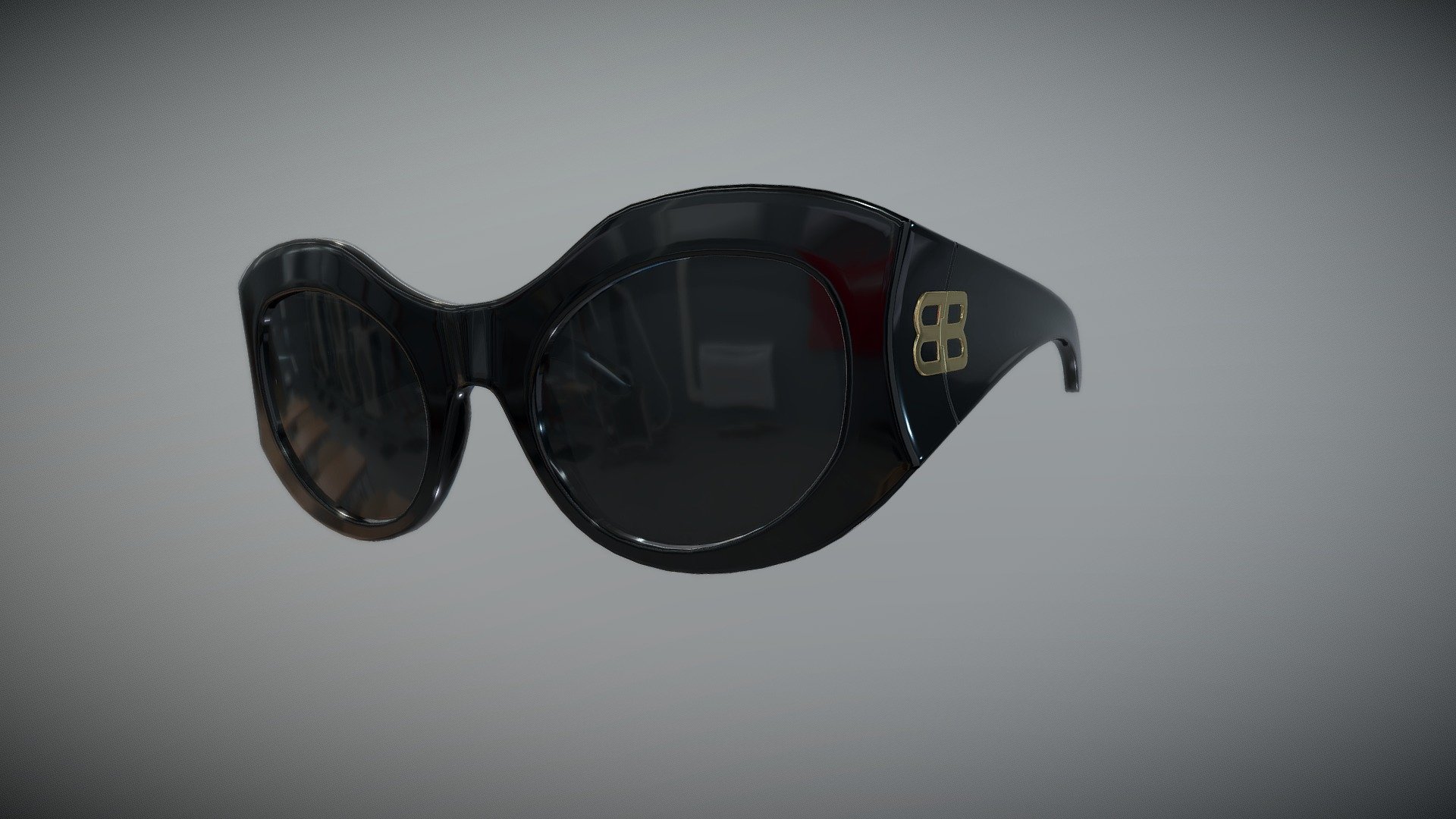 Balenciaga Hourglass Round Sunglasses 3d model