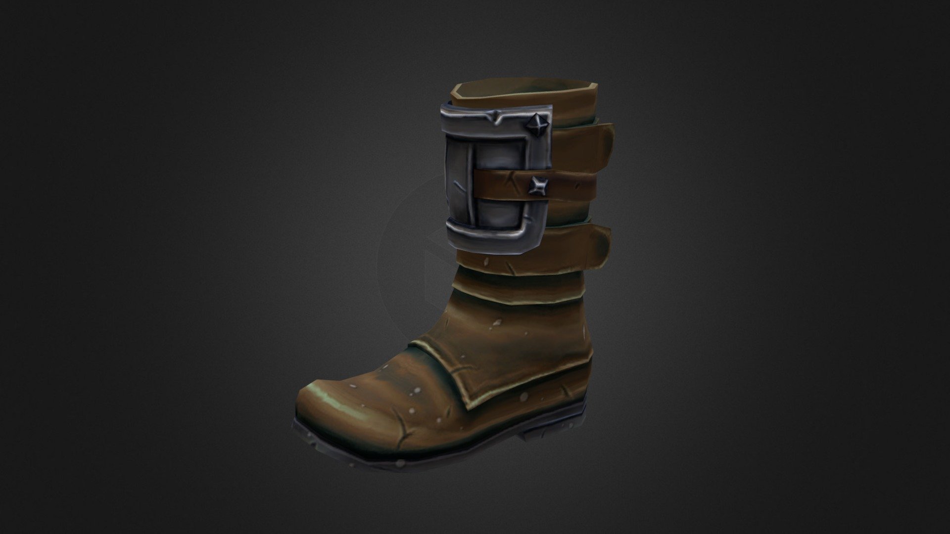 Leather boots 3d model