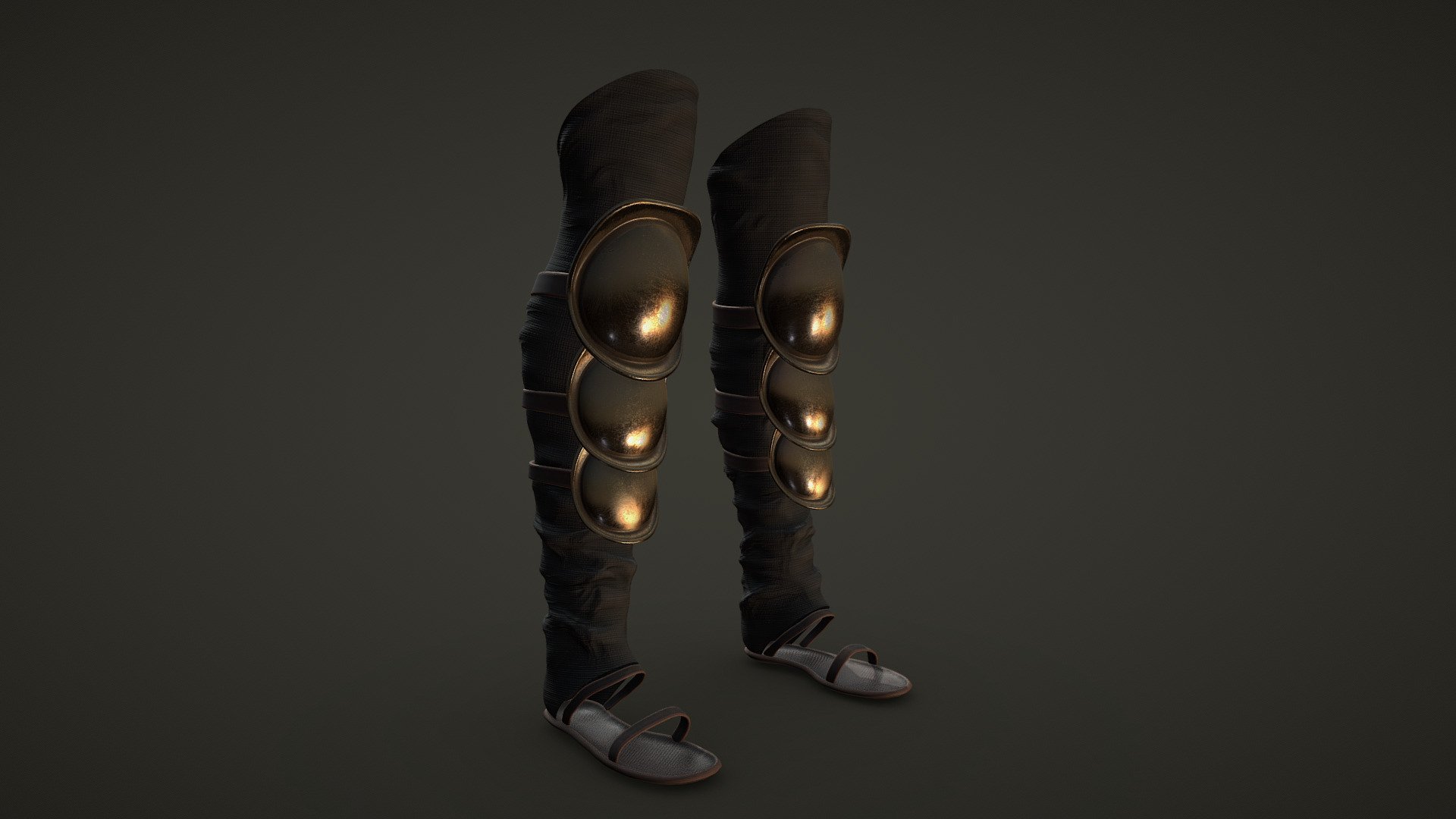 Roman Warrior Sandals Boots 3d model