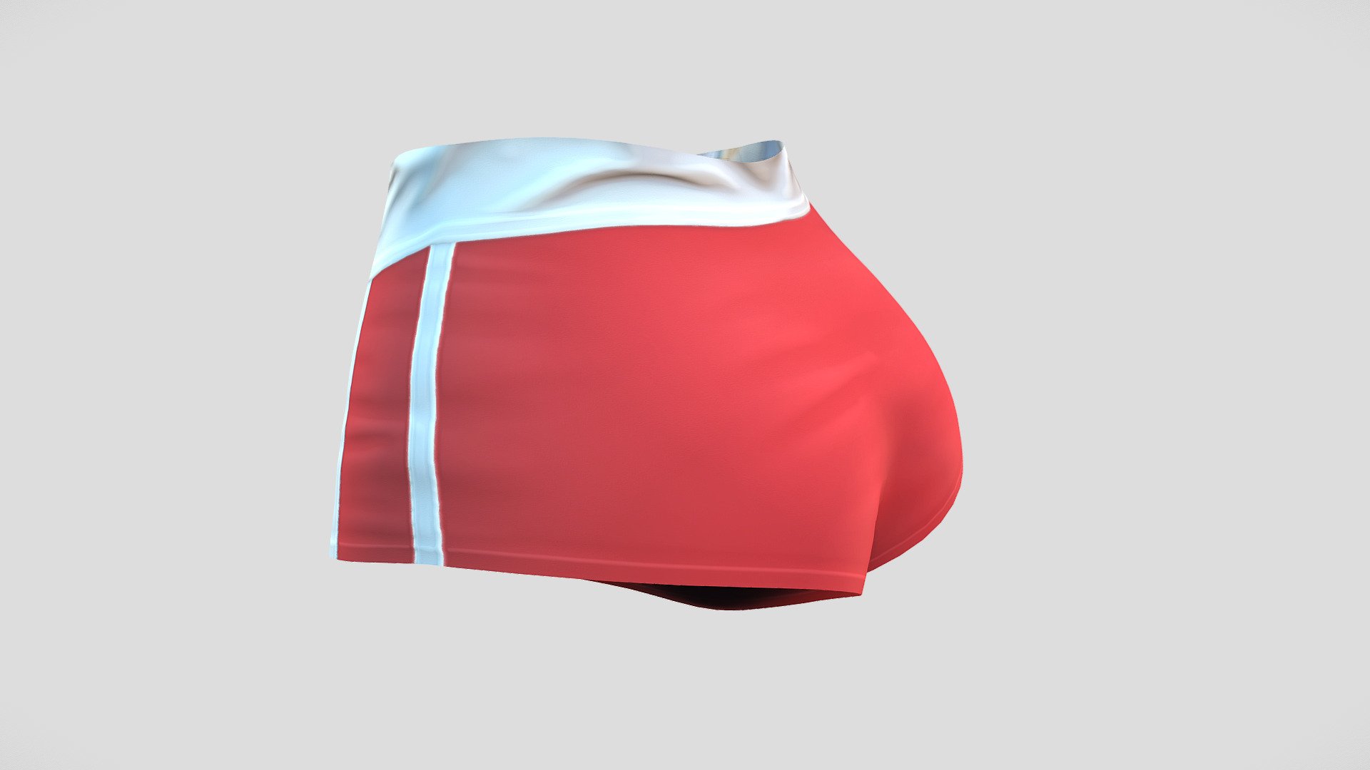 Female Athletics Running Sports Shorts 3d model