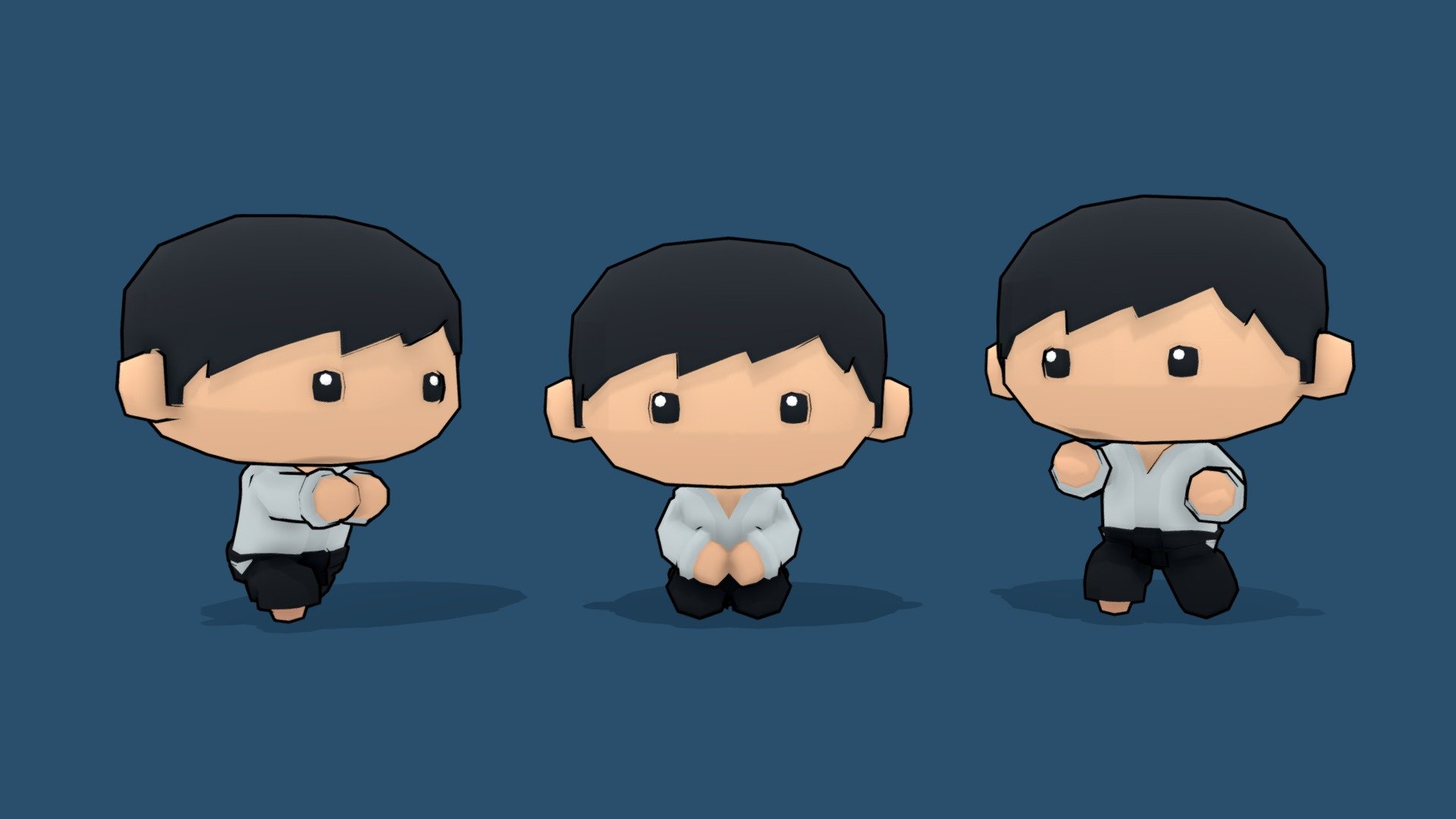 Mini Chibi Aikido 3d model