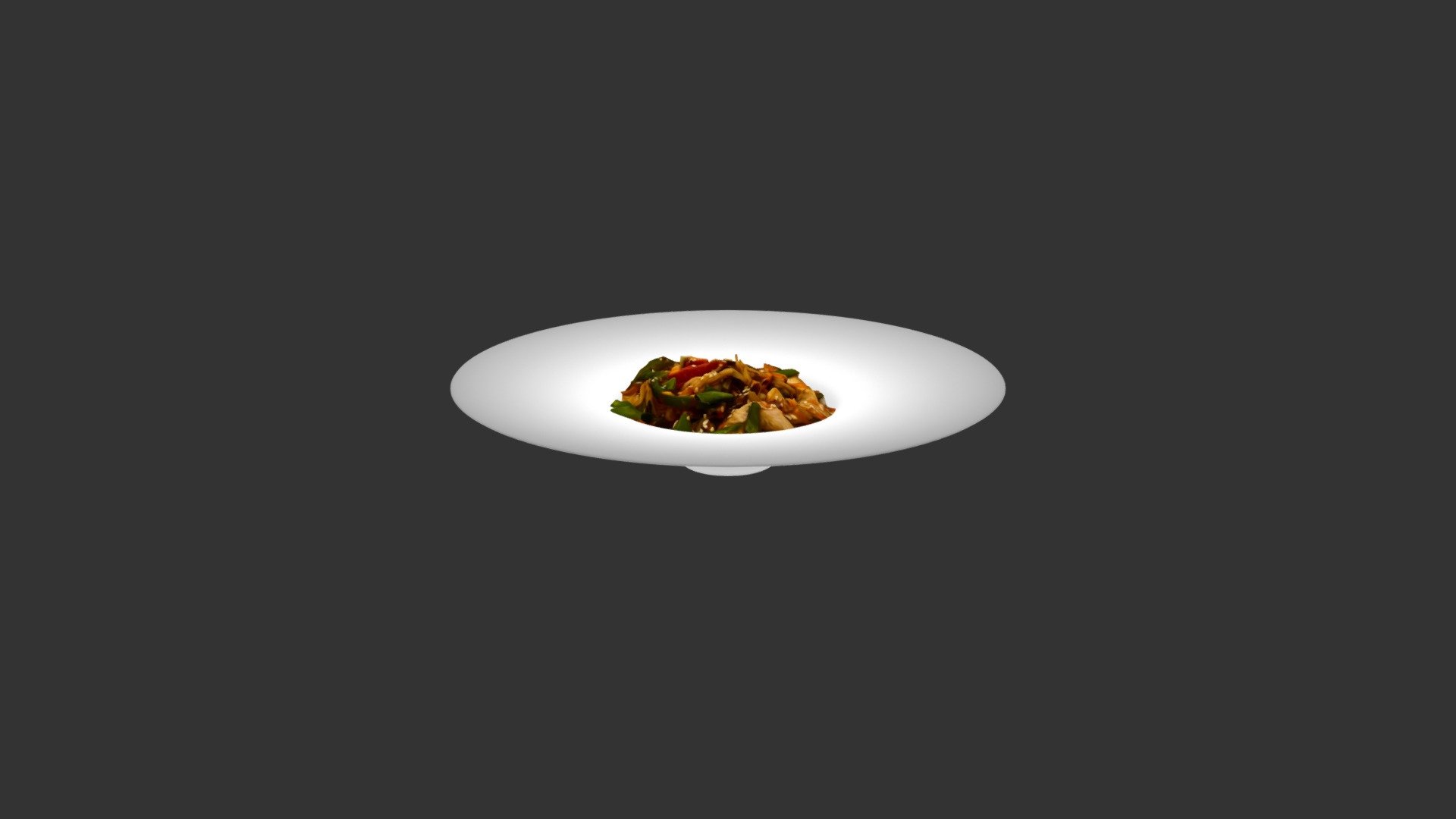 Rice Noodles With Chicken 3d model