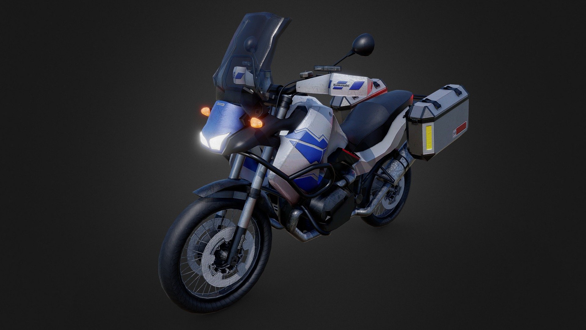 Kawasaki Versys Motorbike Vehicle (Low Poly) 3d model