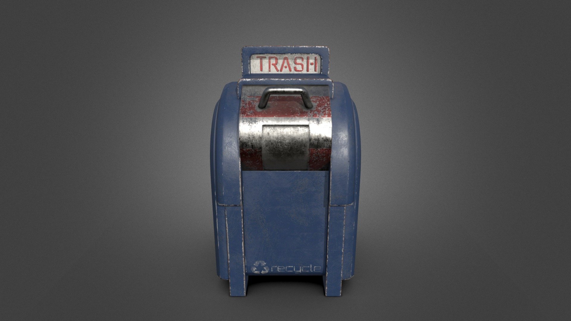 Fallout trash can 3d model