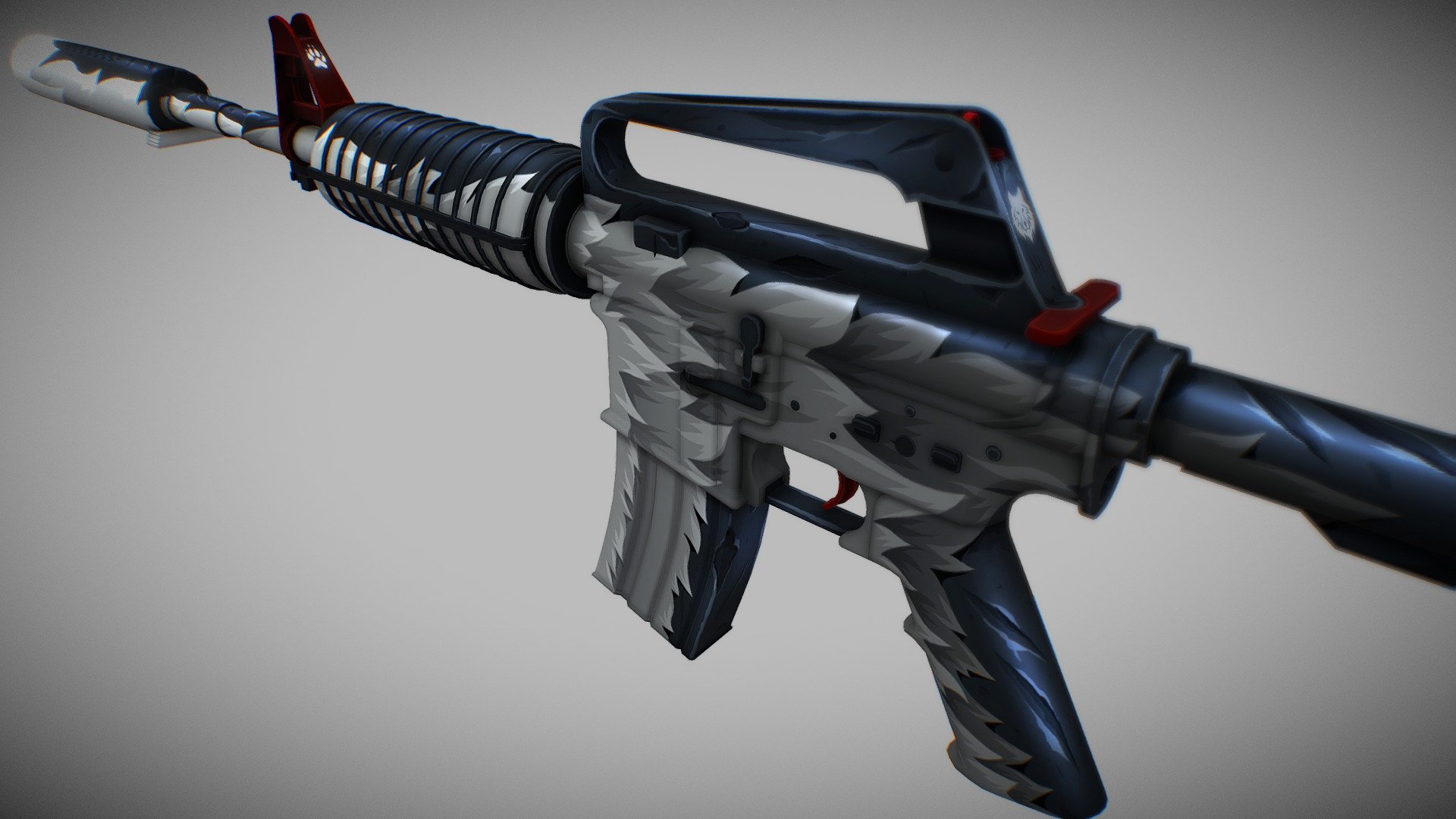 WHITE FANG :: M4A1-S 3d model