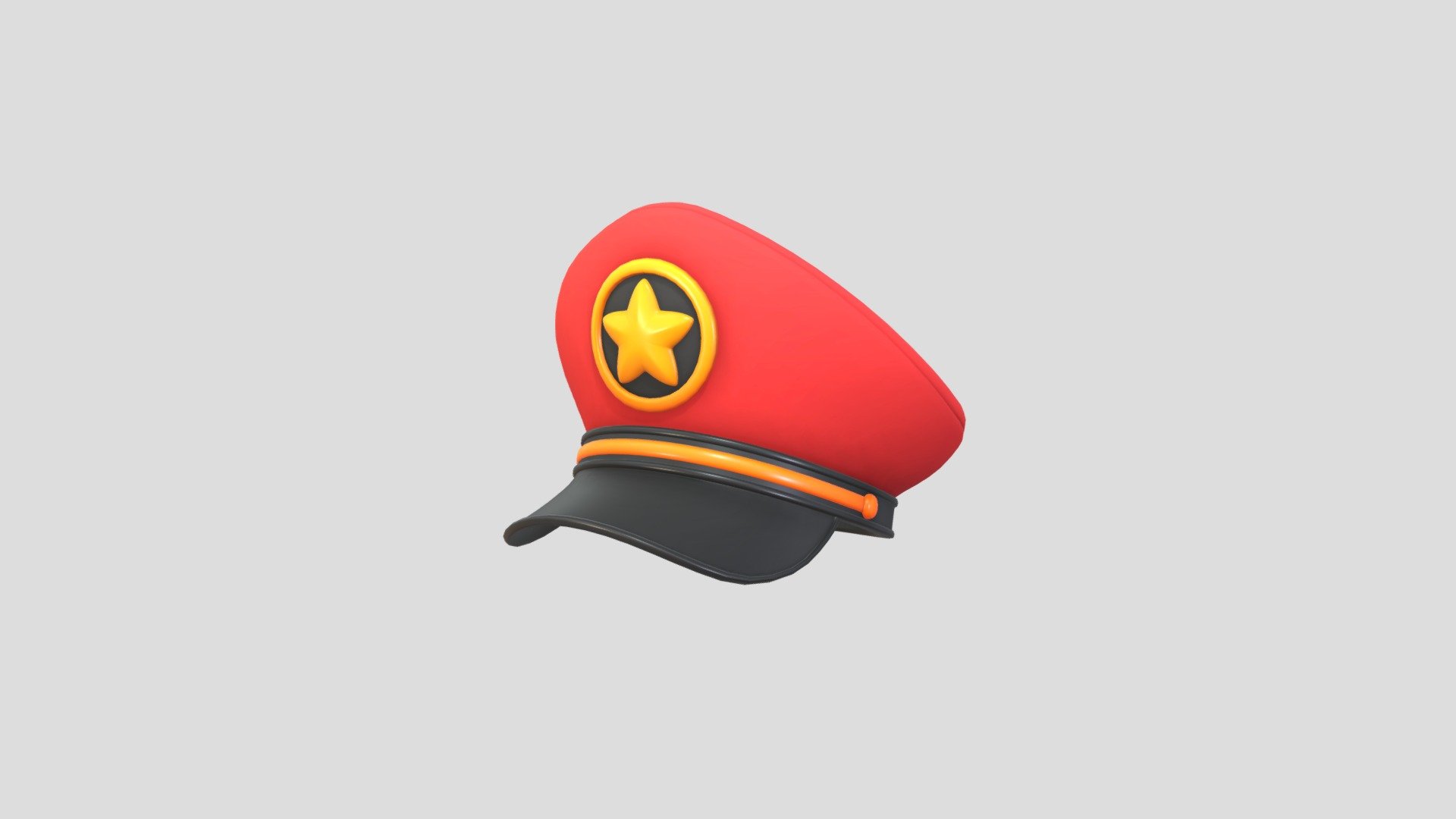 Hat033 Star Officer Hat 3d model