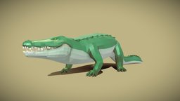 Poly Art Crocodile