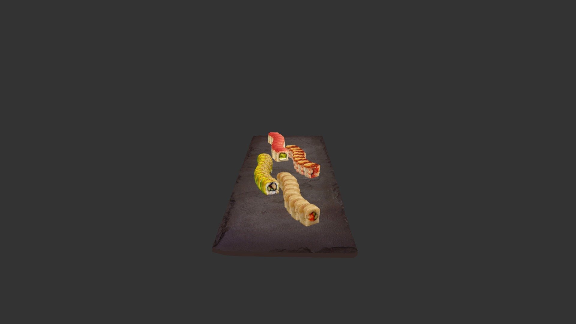 Sushi Dragon Set 3d model