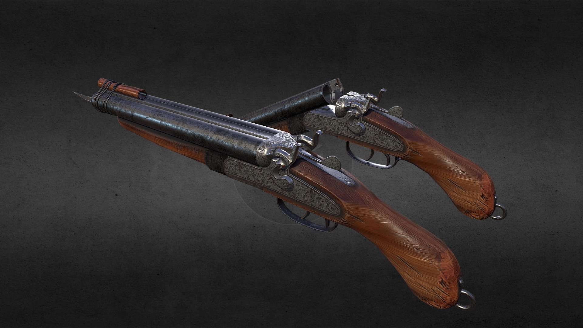 Sawed-off Shotgun 3d model