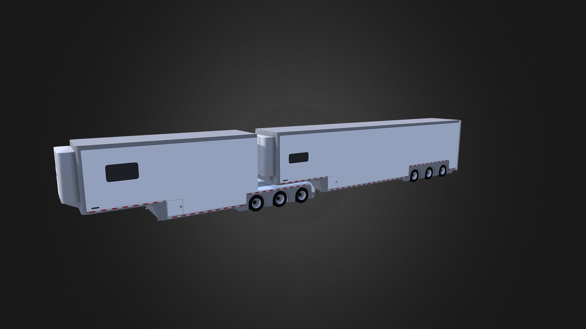 Race Hauler B-double 3d model