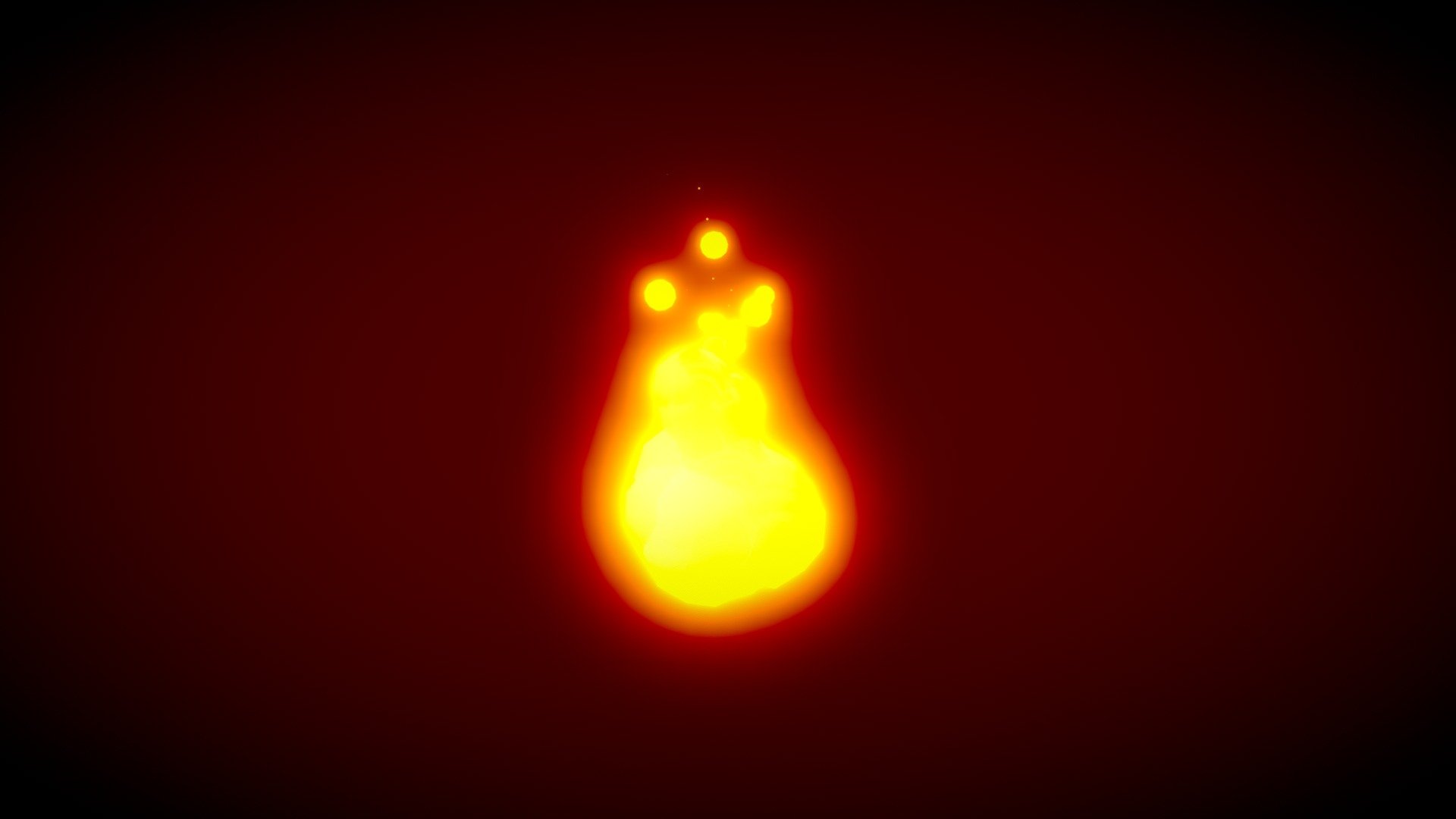 Fire animation 3d model