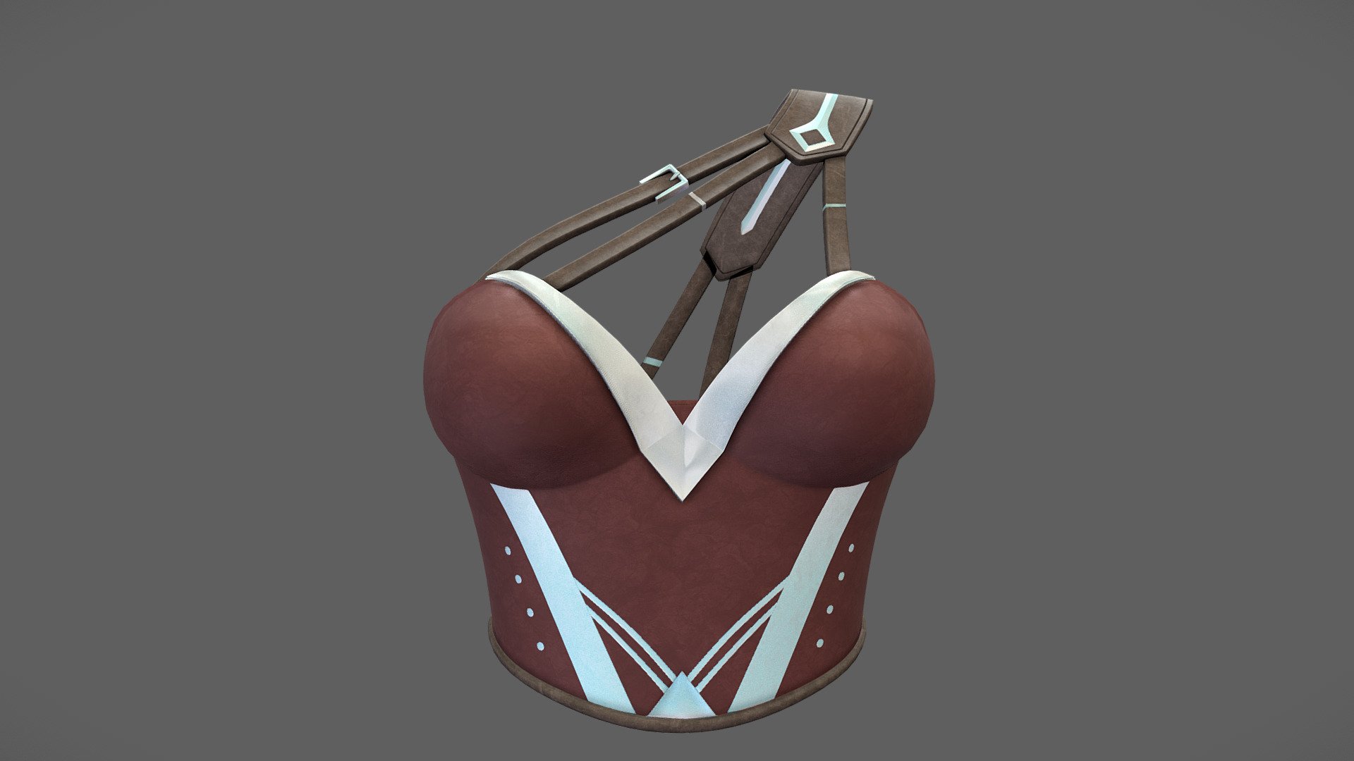 Female Warrior Armour Top 3d model