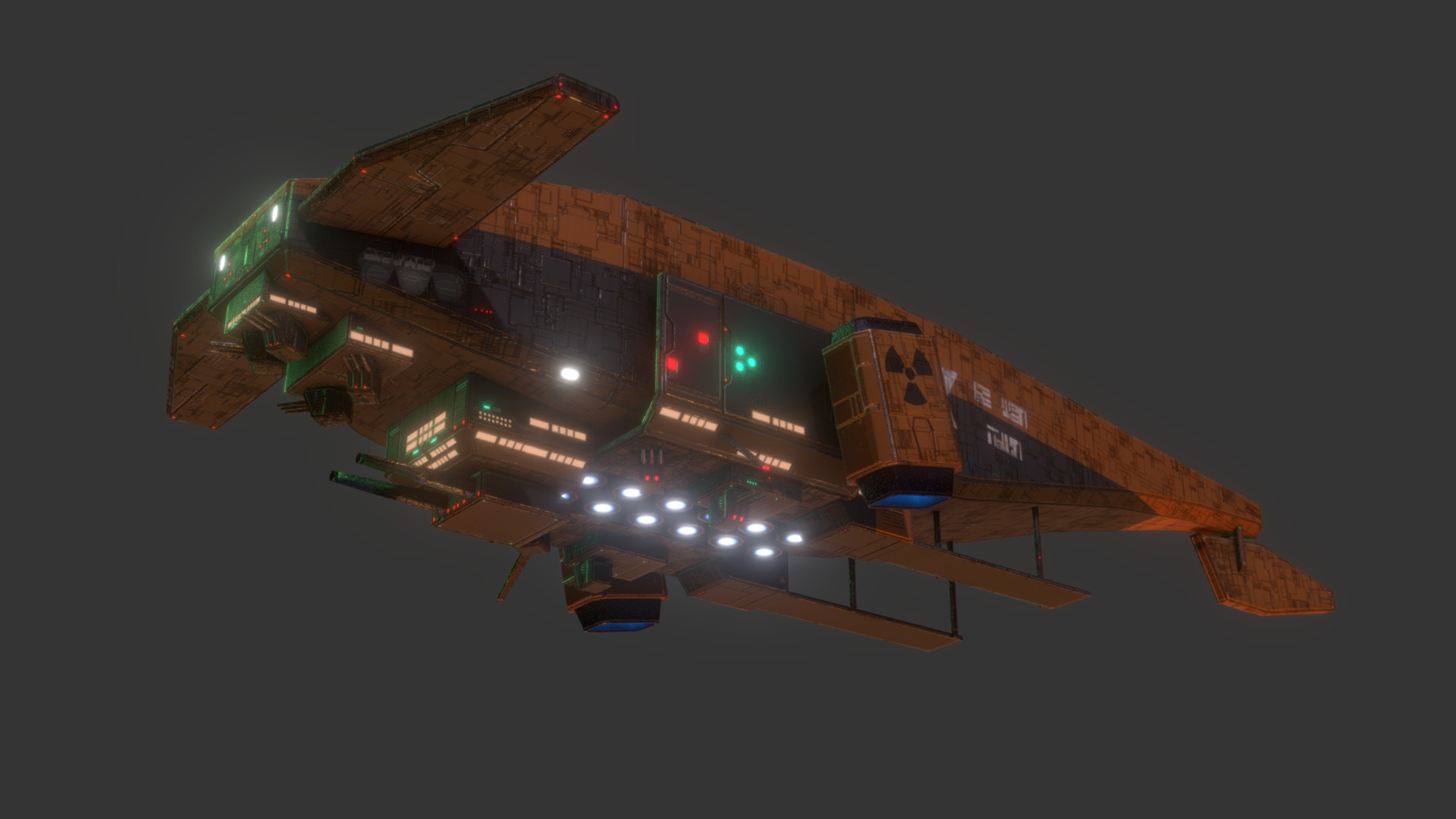 Sci-Fi Airship 3d model