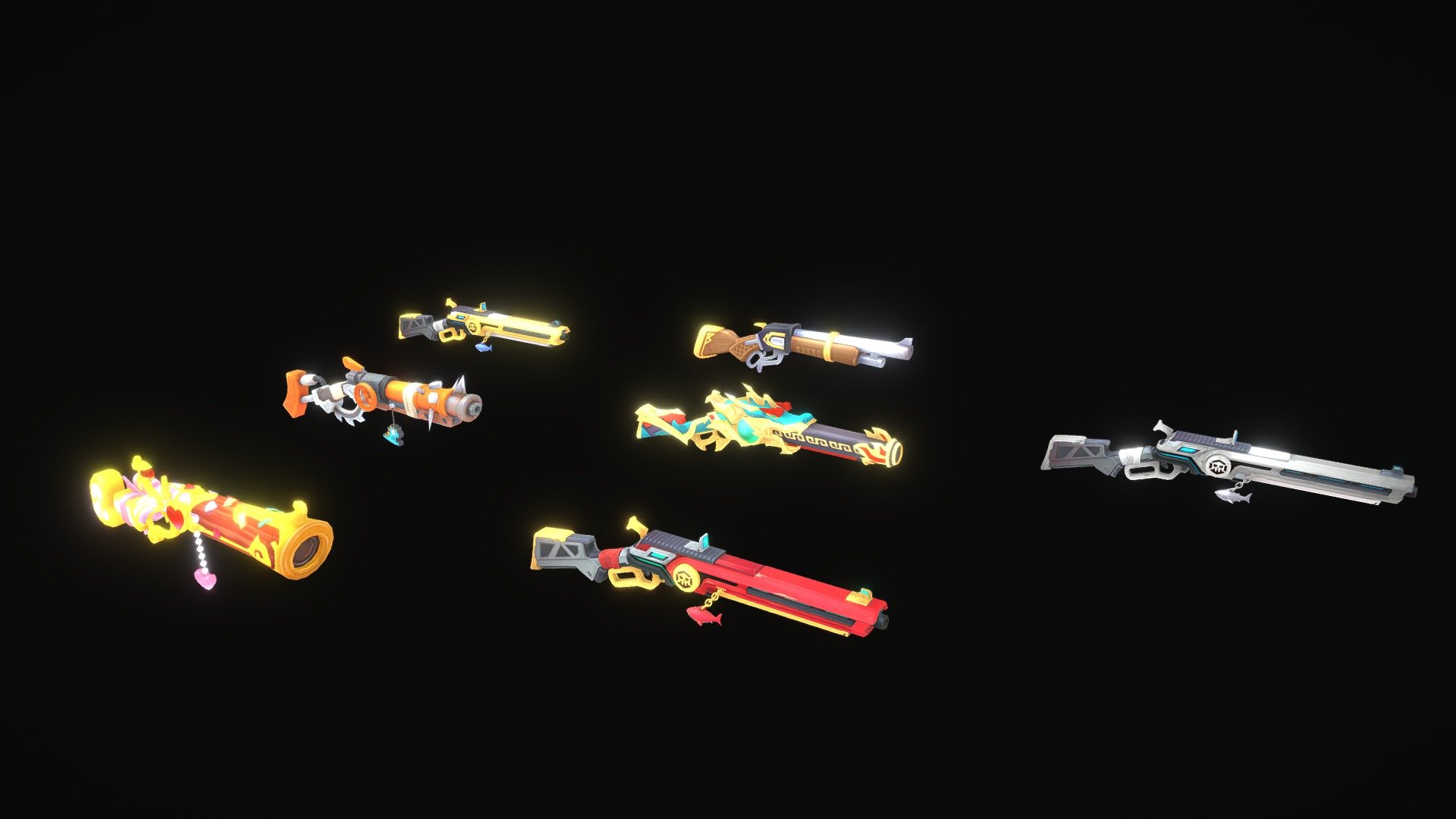 Shotgun cartoon 3d model