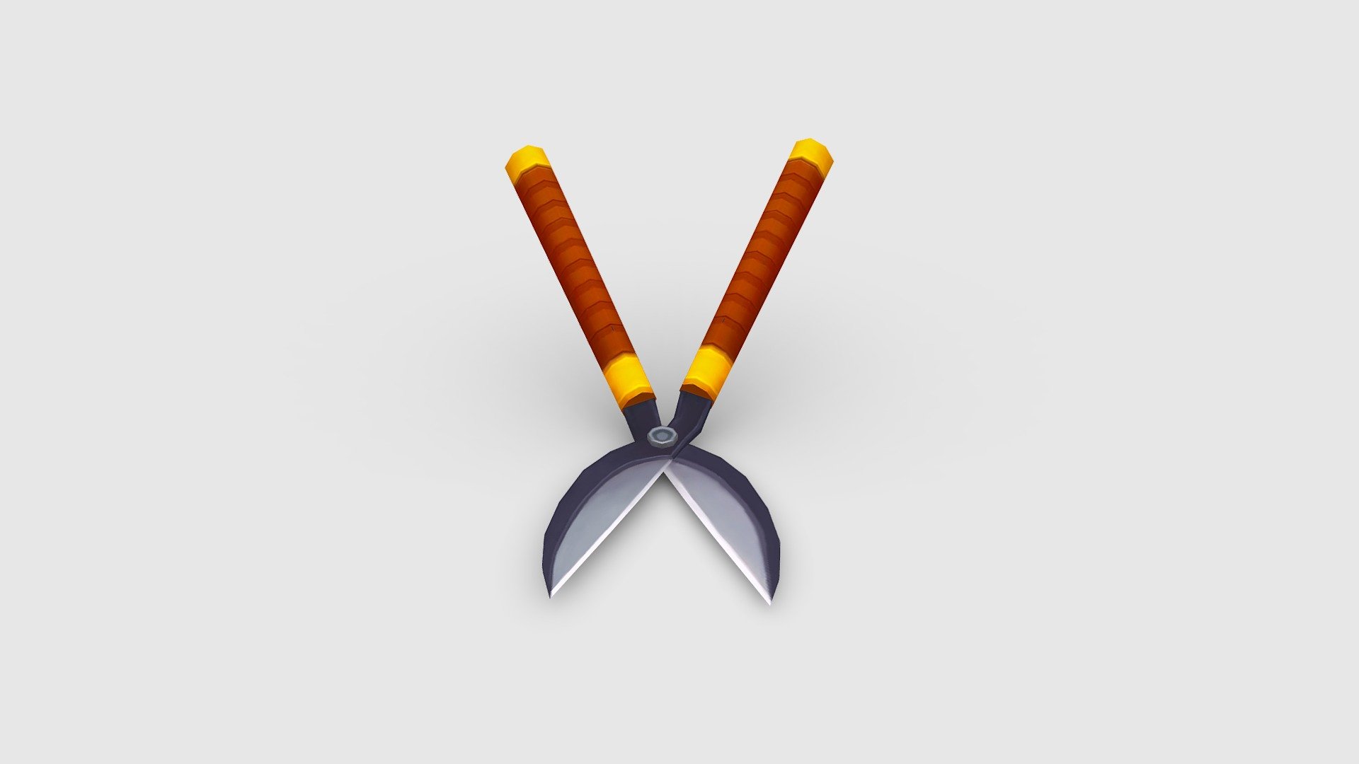 Cartoon gardening scissors 3d model