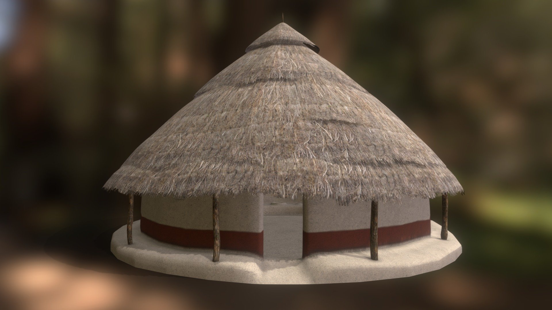 Luo First Wifes Hut (East Africa) 3d model