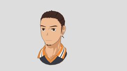 Asashi Haikyuu 3d anime character