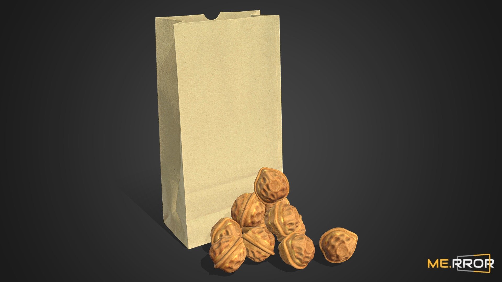 [Game-Ready] Korean Walnut Bread 3d model