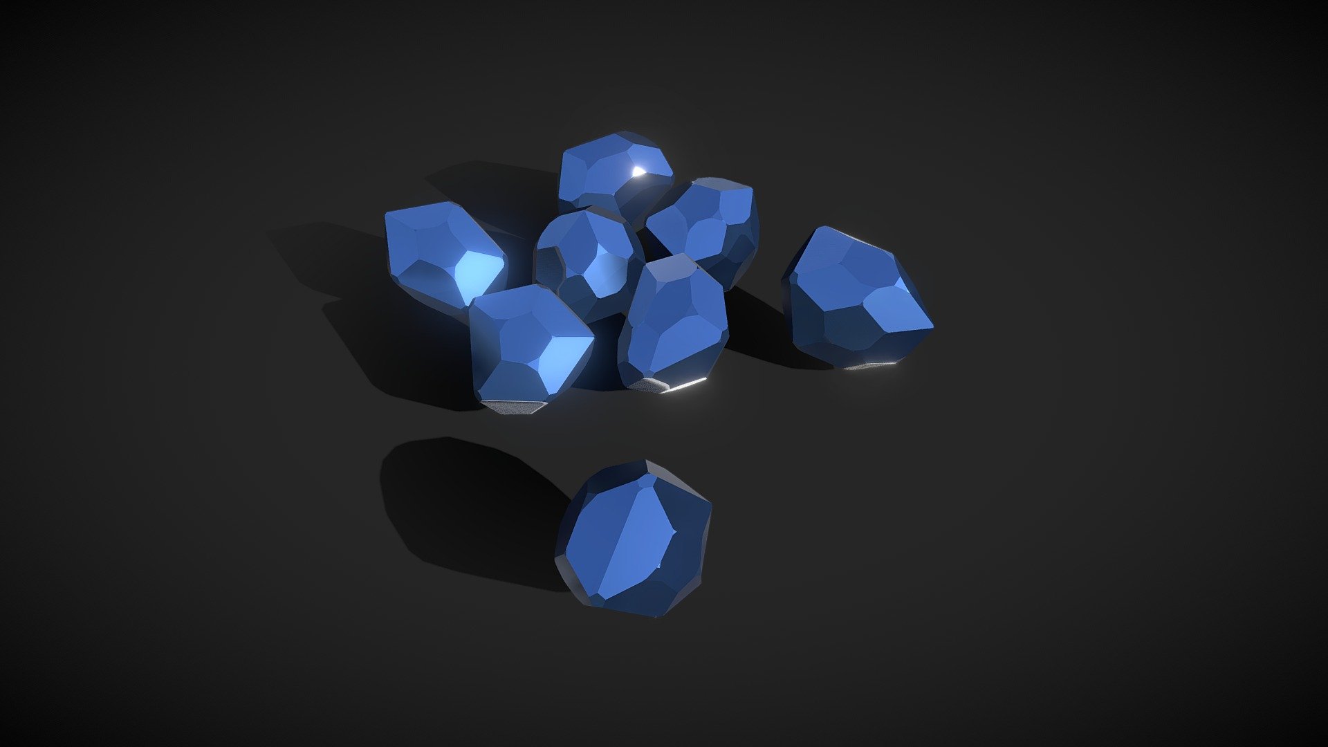 Gems Simple Lowpoly 3d model